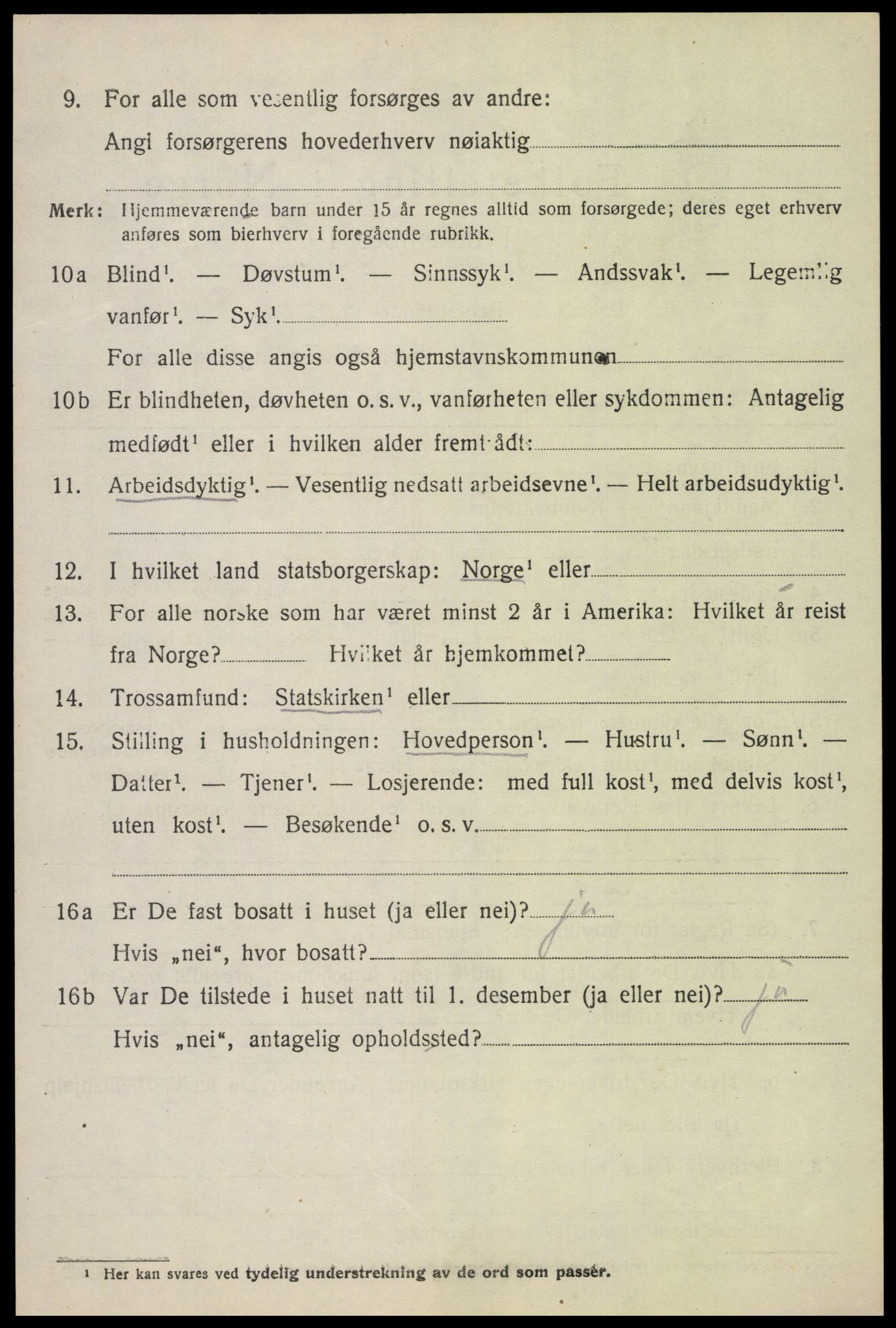 SAH, 1920 census for Vestre Gausdal, 1920, p. 3688