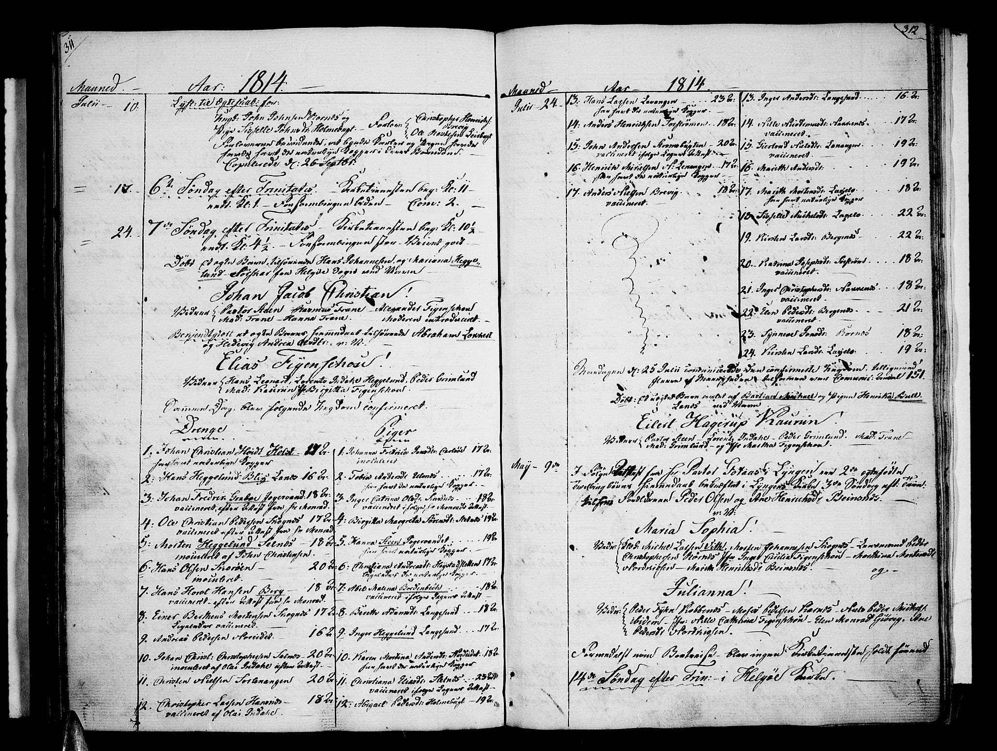 Karlsøy sokneprestembete, SATØ/S-1299/H/Ha/Haa/L0001kirke: Parish register (official) no. 1, 1775-1823, p. 311-312