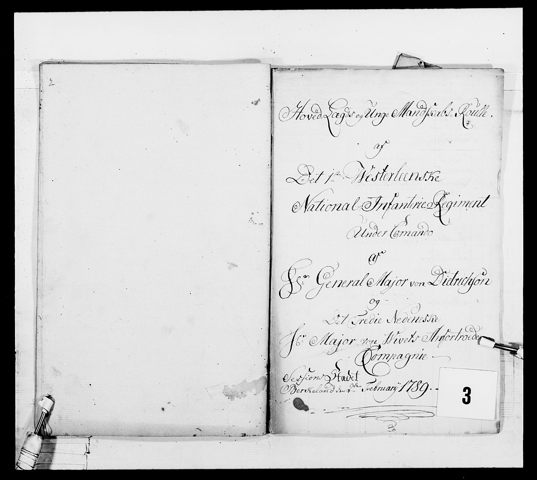 Generalitets- og kommissariatskollegiet, Det kongelige norske kommissariatskollegium, AV/RA-EA-5420/E/Eh/L0104: 1. Vesterlenske nasjonale infanteriregiment, 1789, p. 80