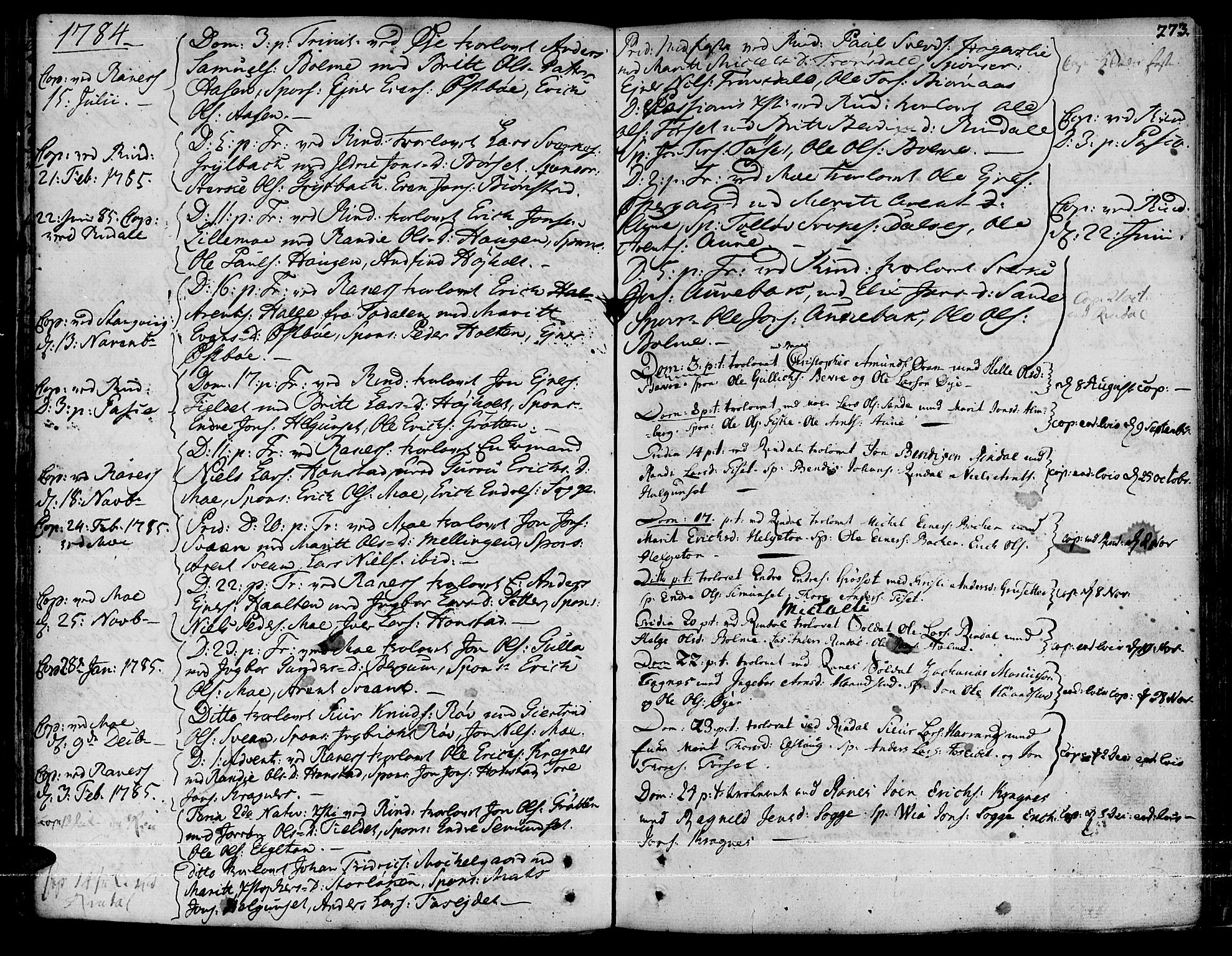Ministerialprotokoller, klokkerbøker og fødselsregistre - Møre og Romsdal, AV/SAT-A-1454/595/L1039: Parish register (official) no. 595A01, 1750-1796, p. 273