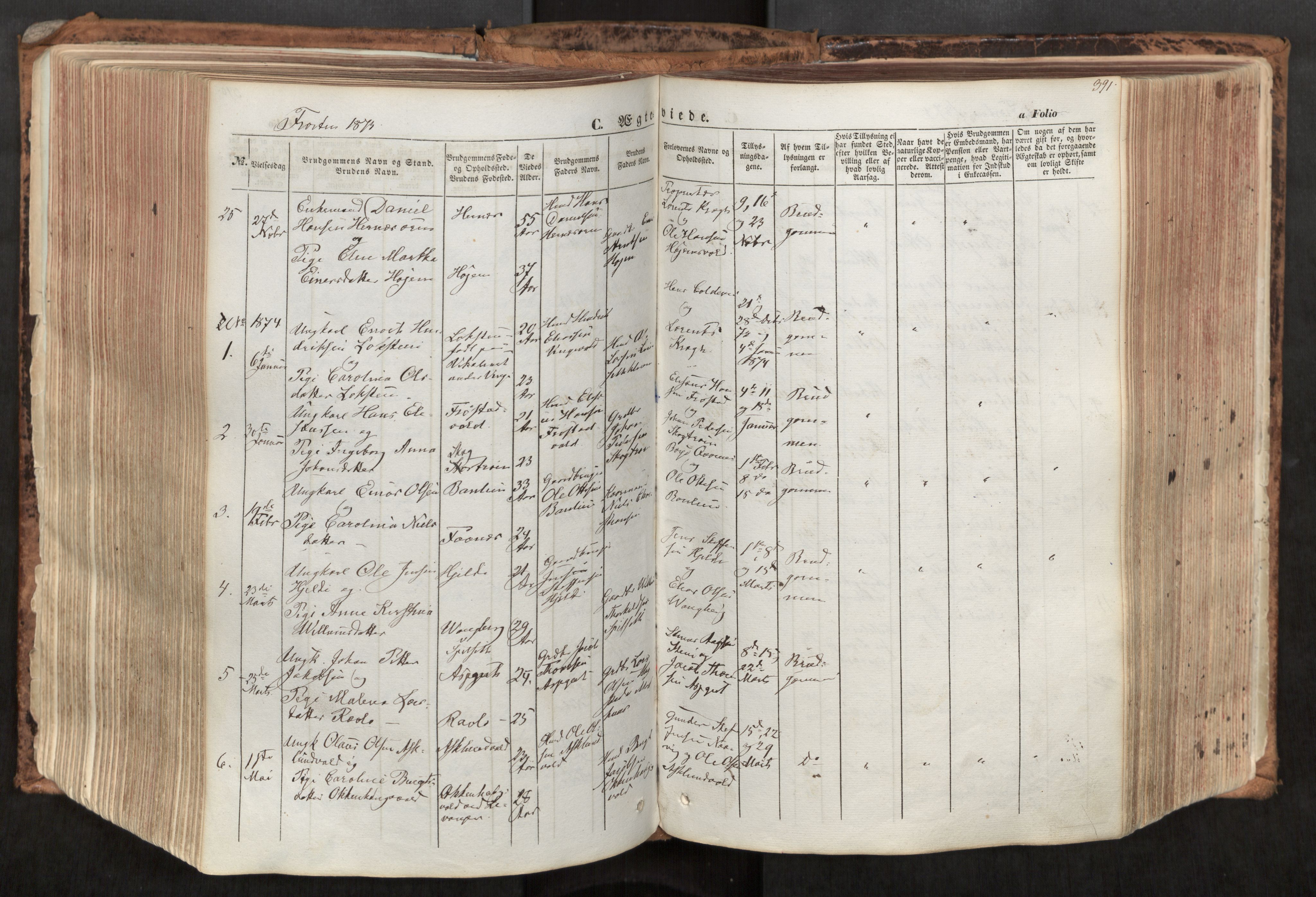 Ministerialprotokoller, klokkerbøker og fødselsregistre - Nord-Trøndelag, SAT/A-1458/713/L0116: Parish register (official) no. 713A07, 1850-1877, p. 391