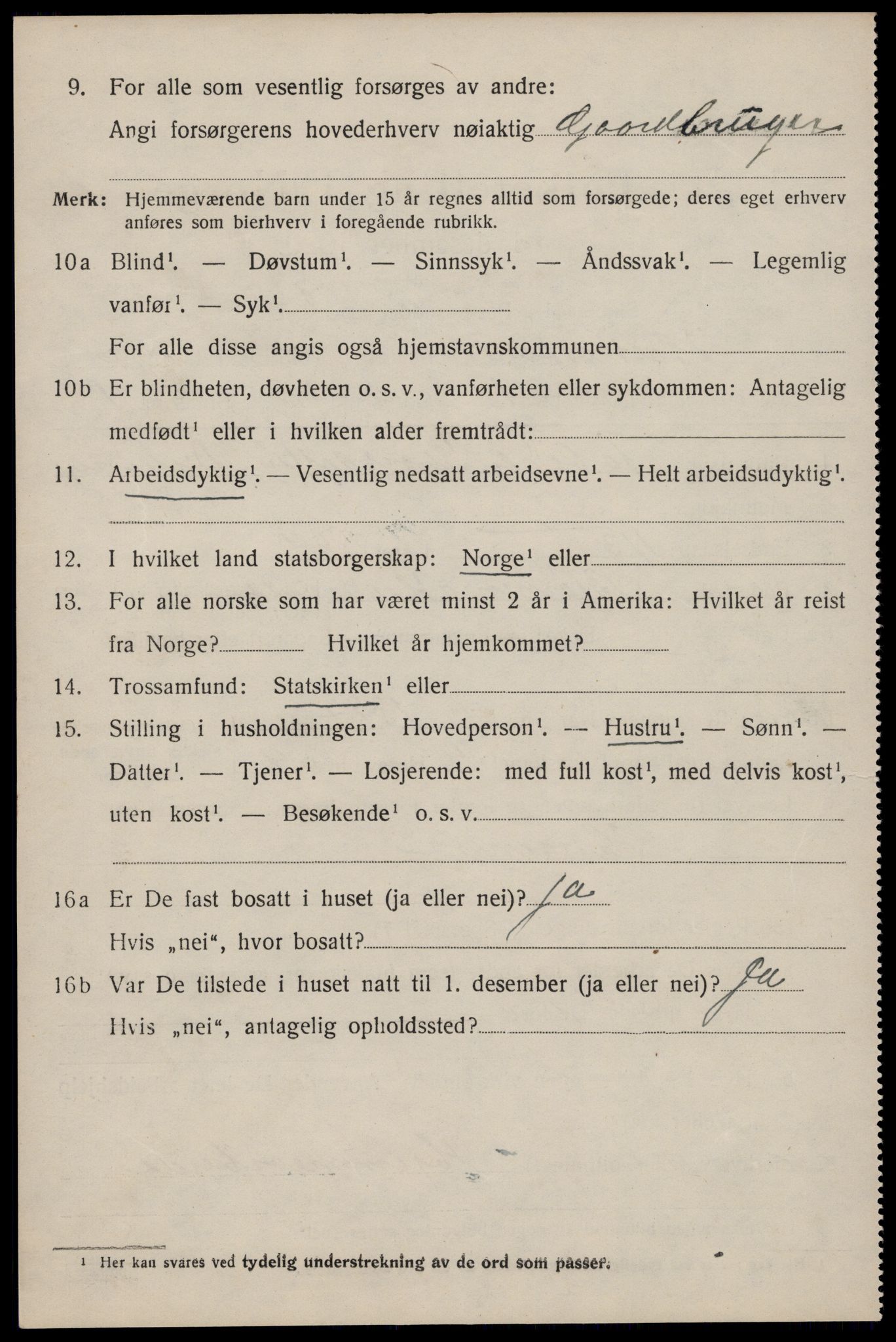 SAST, 1920 census for Heskestad, 1920, p. 2006