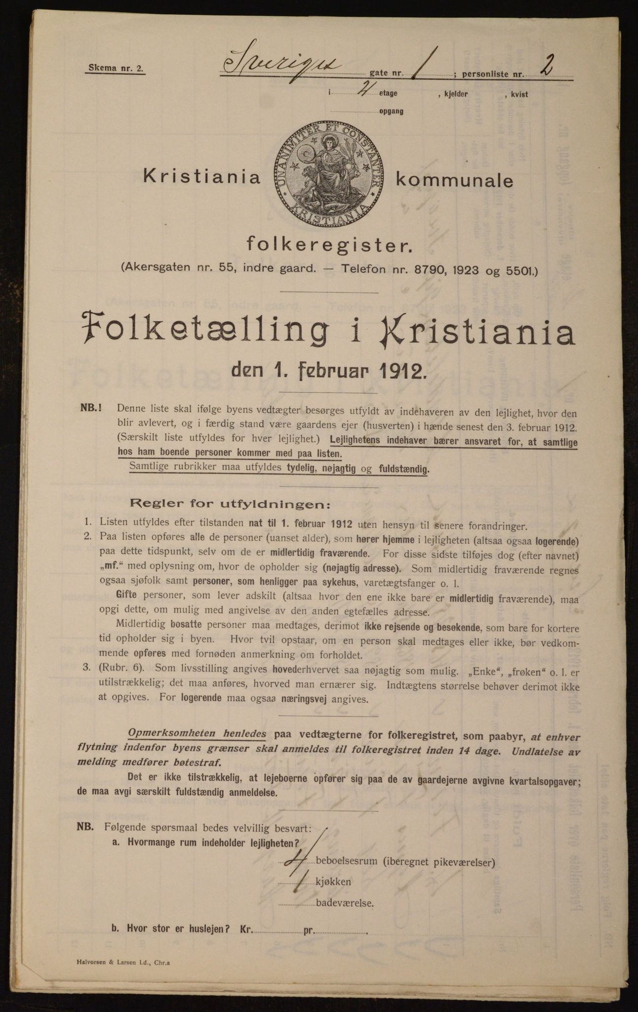 OBA, Municipal Census 1912 for Kristiania, 1912, p. 105795