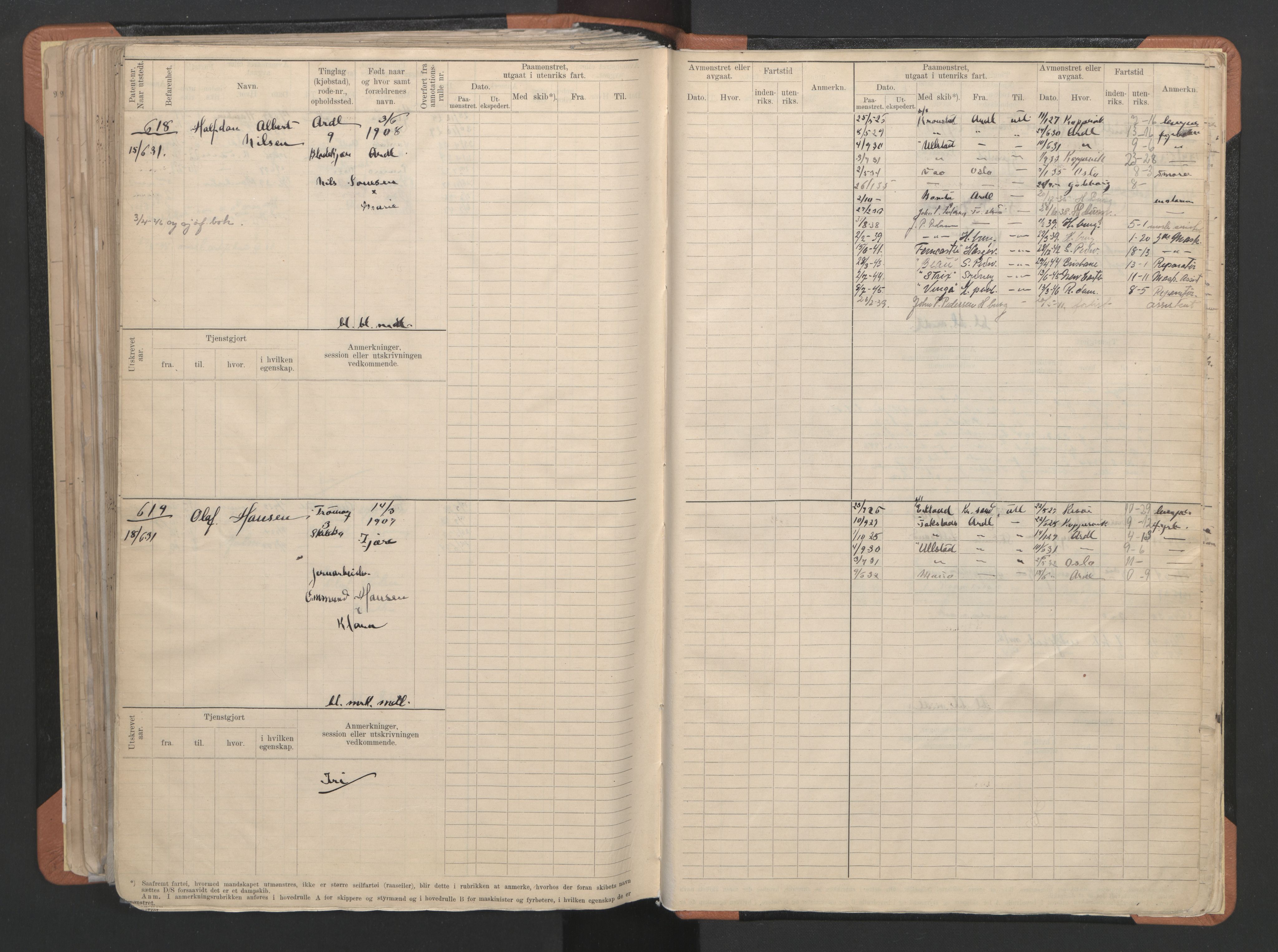 Arendal mønstringskrets, AV/SAK-2031-0012/F/Fb/L0024: Hovedrulle B nr 1-665, S-22, 1886-1933, p. 327