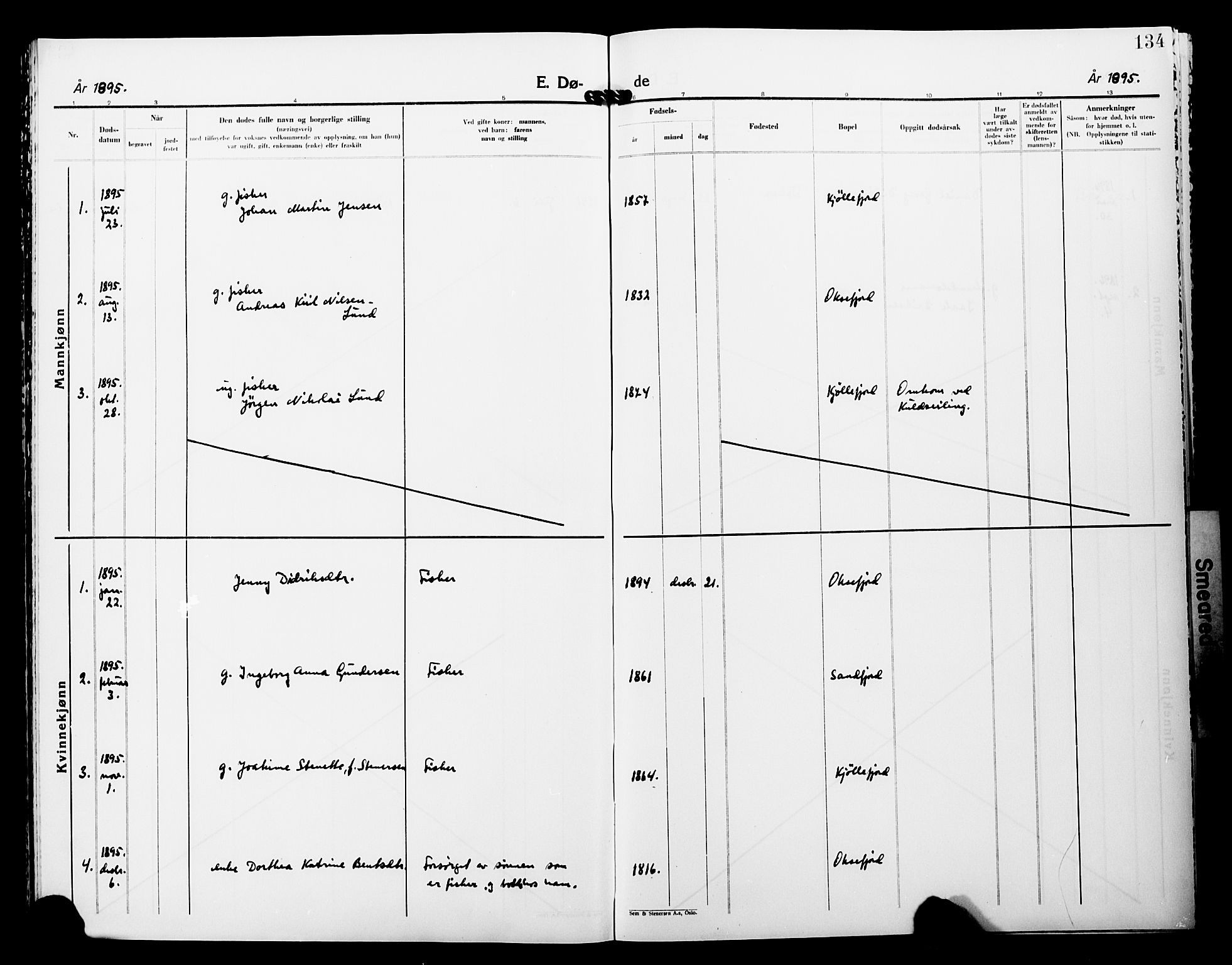 Lebesby sokneprestkontor, AV/SATØ-S-1353/H/Ha/L0005kirke: Parish register (official) no. 5, 1870-1902, p. 134