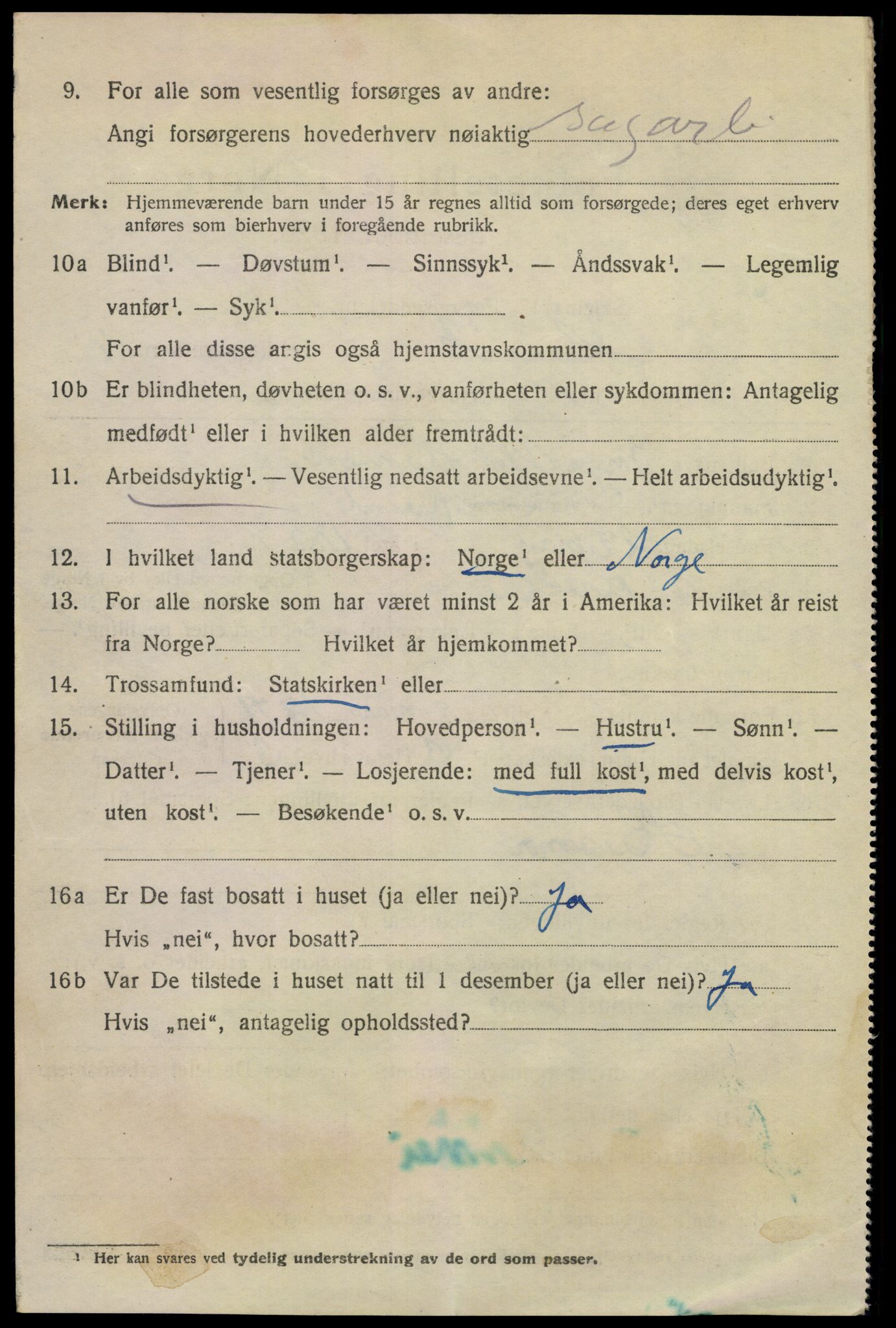 SAKO, 1920 census for Larvik, 1920, p. 30531