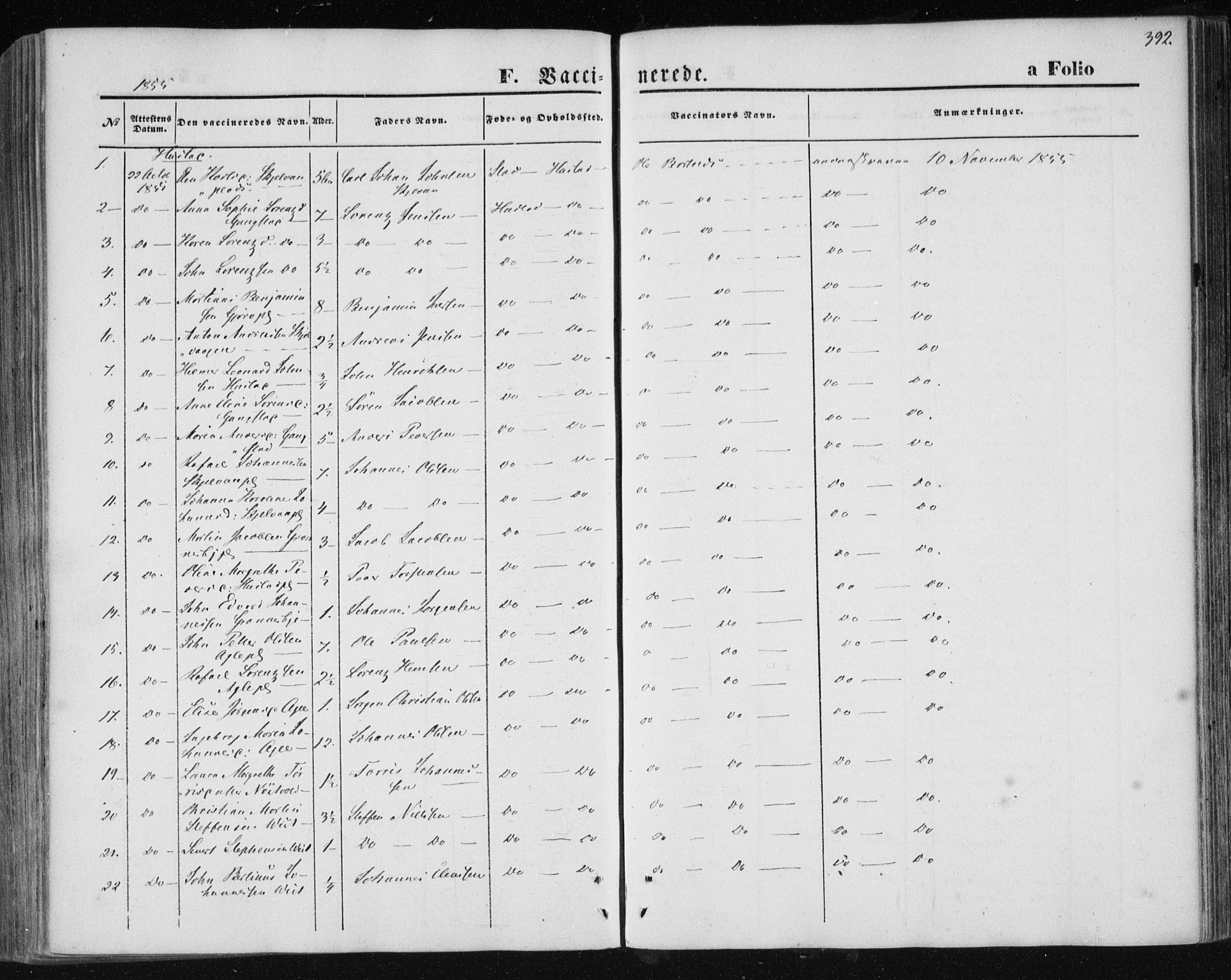 Ministerialprotokoller, klokkerbøker og fødselsregistre - Nord-Trøndelag, SAT/A-1458/730/L0283: Parish register (official) no. 730A08, 1855-1865, p. 392