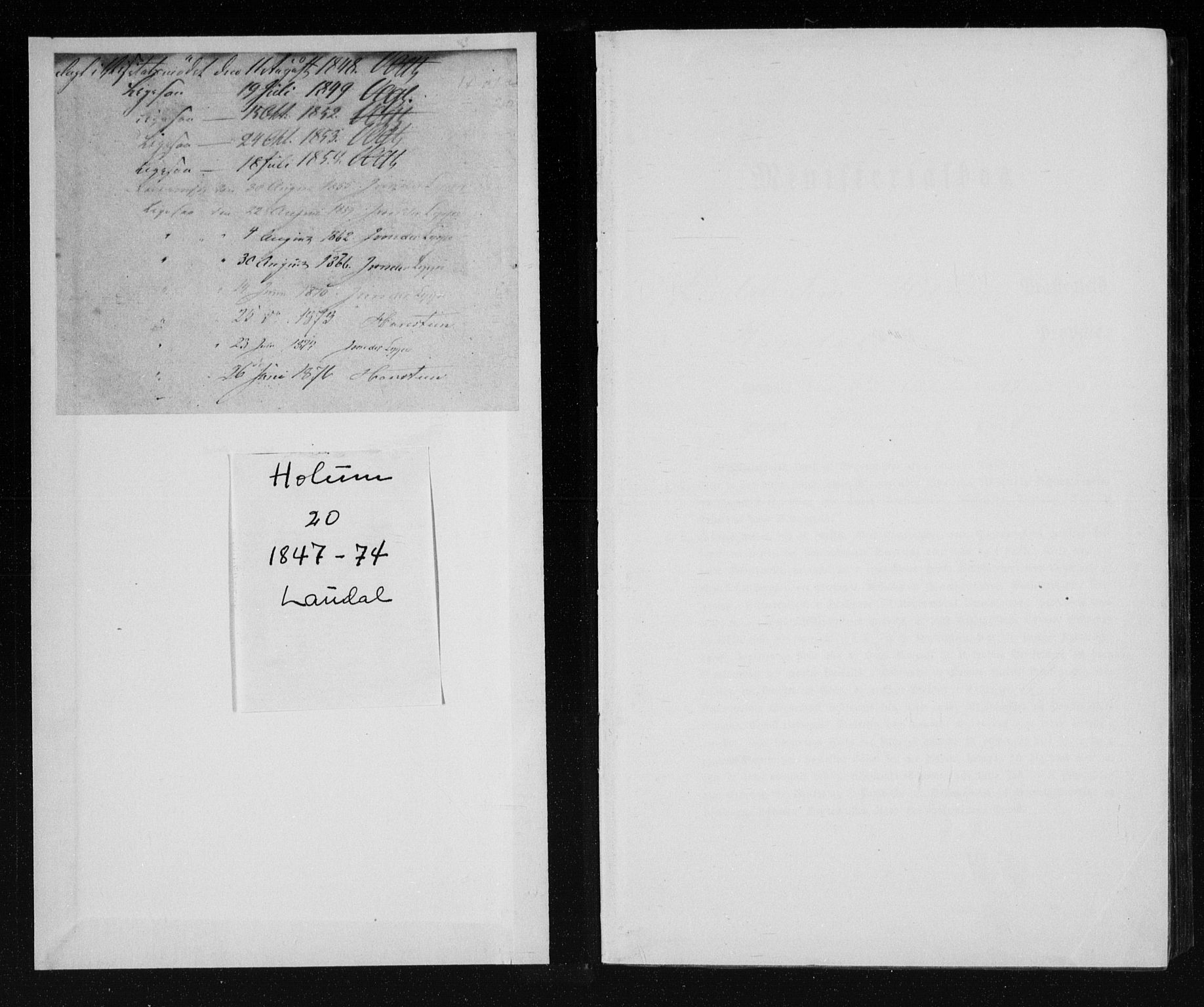 Holum sokneprestkontor, AV/SAK-1111-0022/F/Fa/Fab/L0005: Parish register (official) no. A 5, 1847-1874