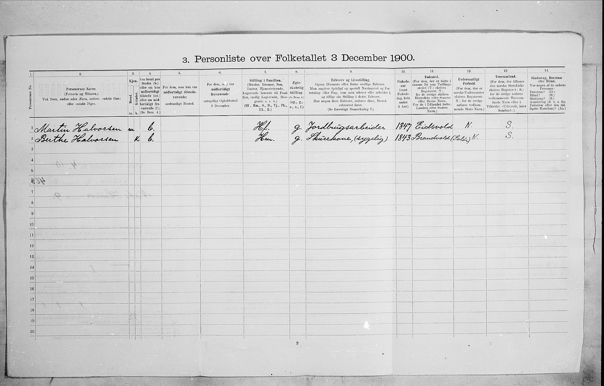 SAO, 1900 census for Kristiania, 1900, p. 63482