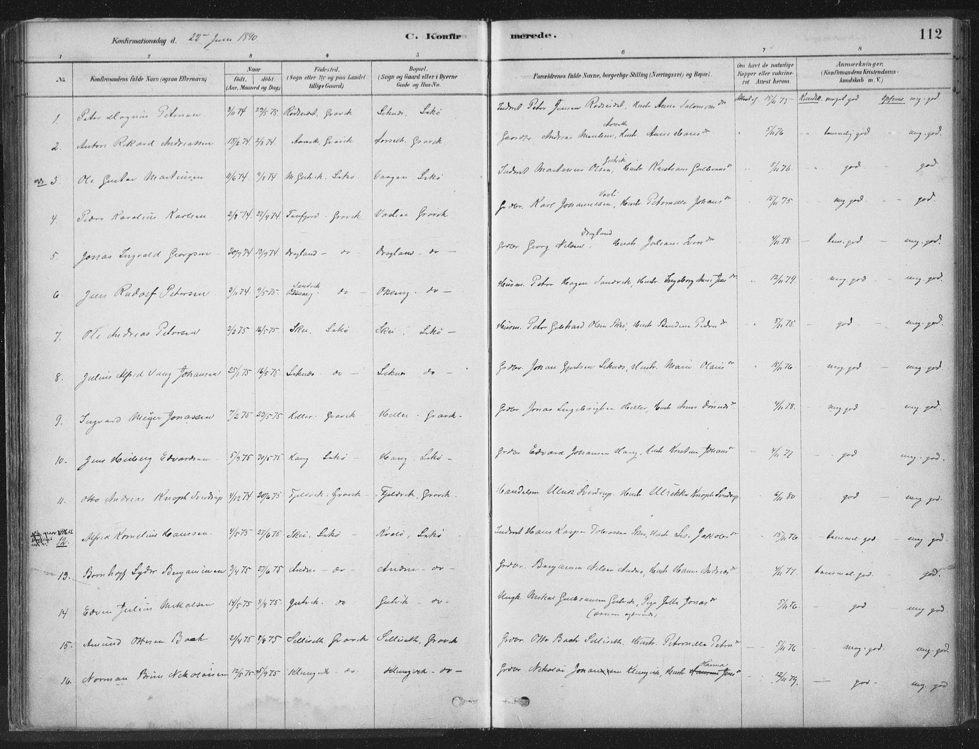 Ministerialprotokoller, klokkerbøker og fødselsregistre - Nord-Trøndelag, SAT/A-1458/788/L0697: Parish register (official) no. 788A04, 1878-1902, p. 112