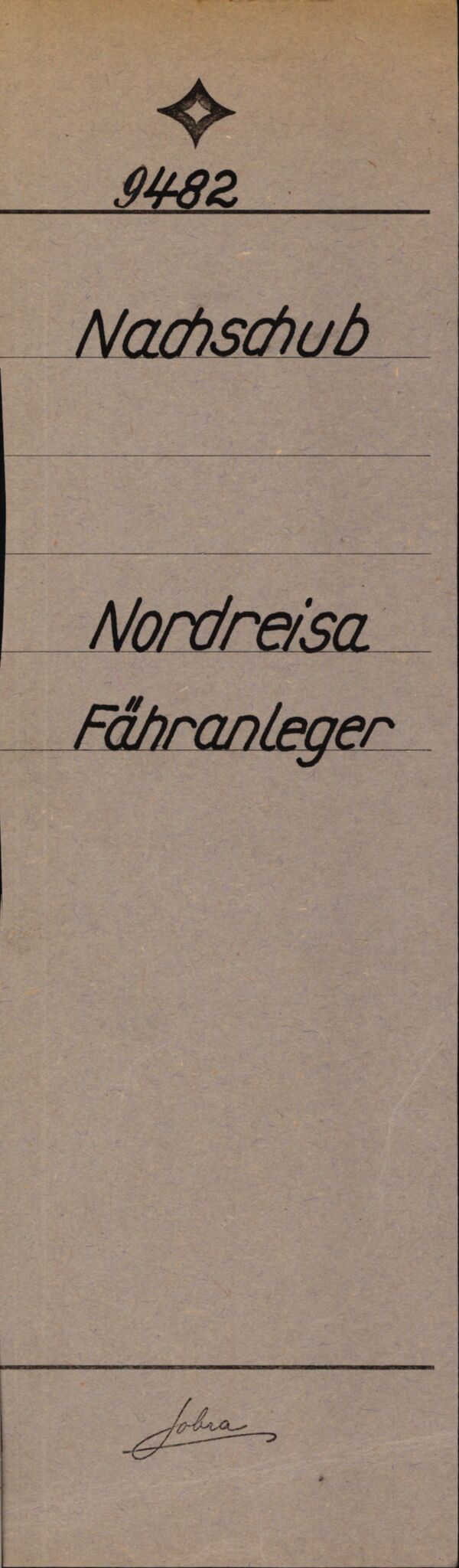 Tyske arkiver, Organisation Todt (OT), Einsatzgruppe Wiking, AV/RA-RAFA-2188/1/E/E6/E6c/L0007: Nachschub: Arkivkode 9451-9490, 1940-1945, p. 581