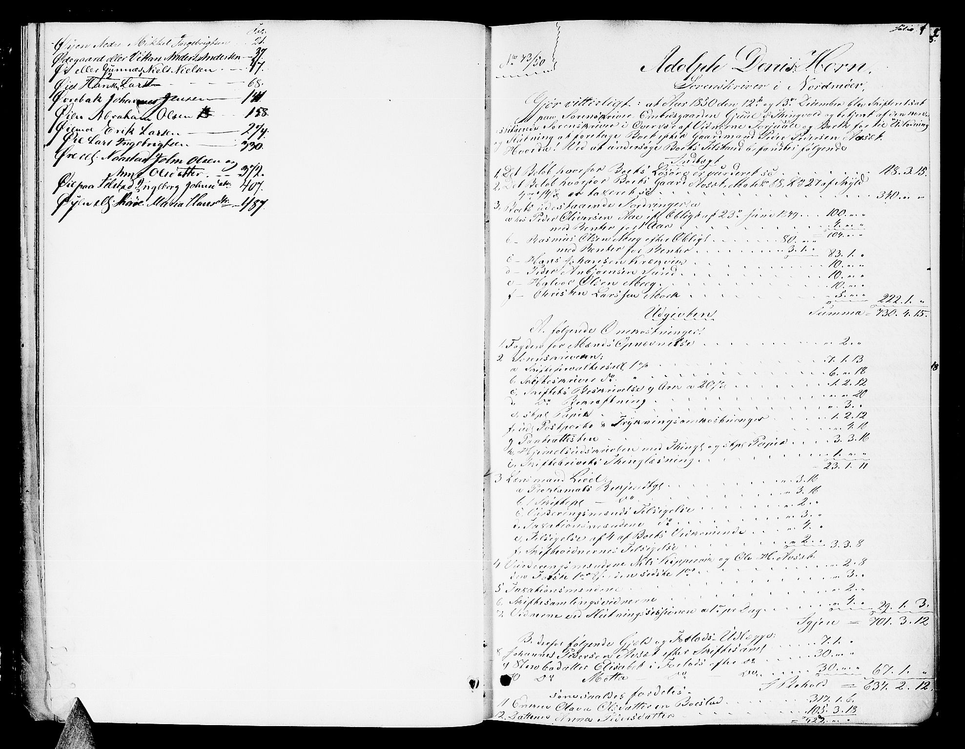 Nordmøre sorenskriveri, SAT/A-4132/1/3/3A/L0033: Utlodningsprotokoll nr. 02, 1850-1862, p. 1
