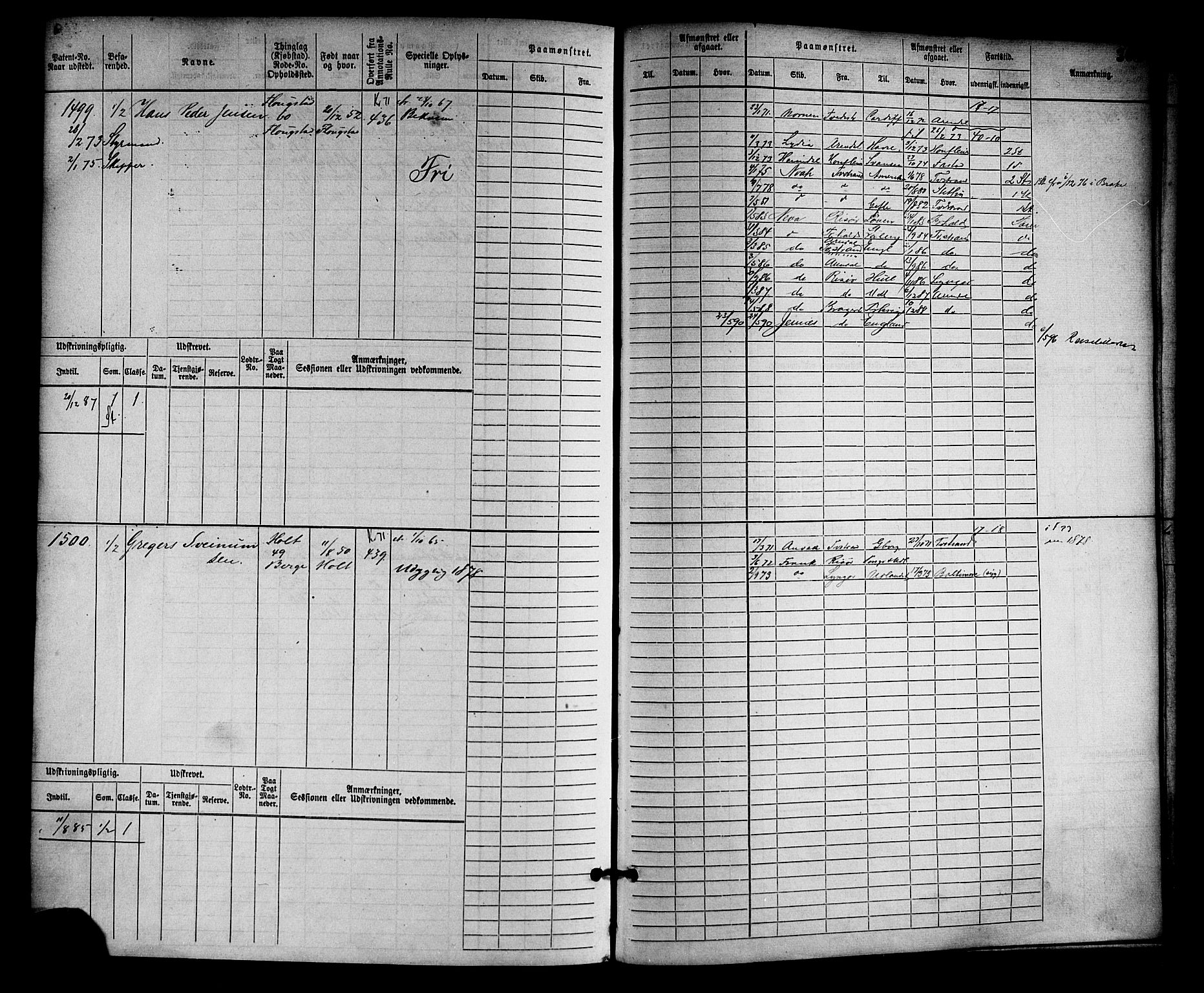 Tvedestrand mønstringskrets, AV/SAK-2031-0011/F/Fb/L0002: Hovedrulle nr 767-1528, R-3, 1868-1900, p. 377