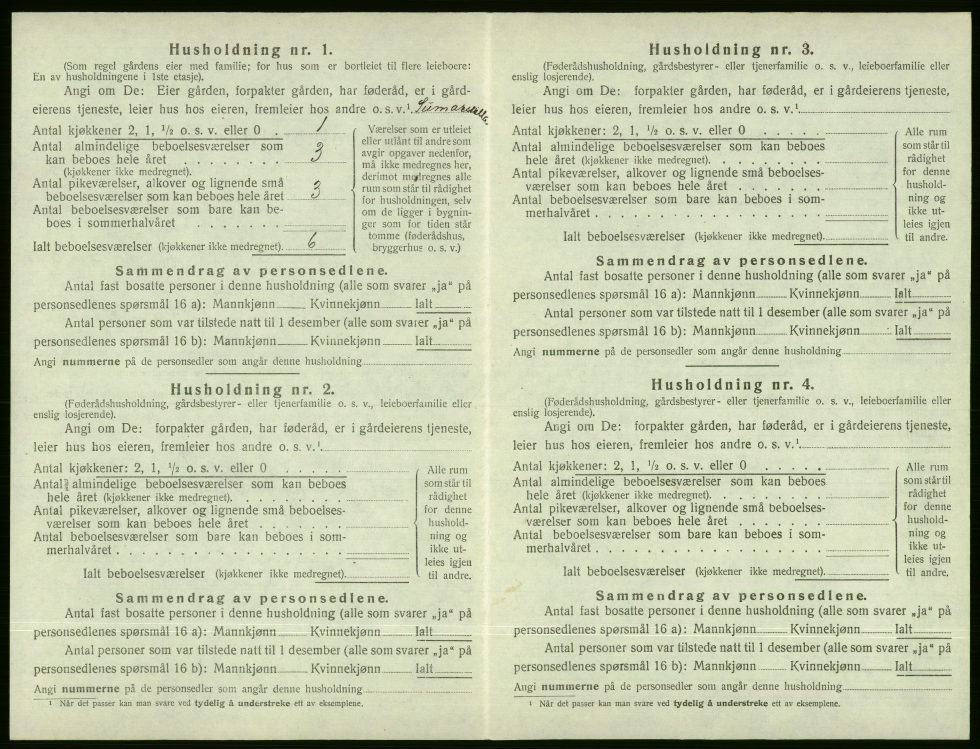 SAB, 1920 census for Voss, 1920, p. 1872