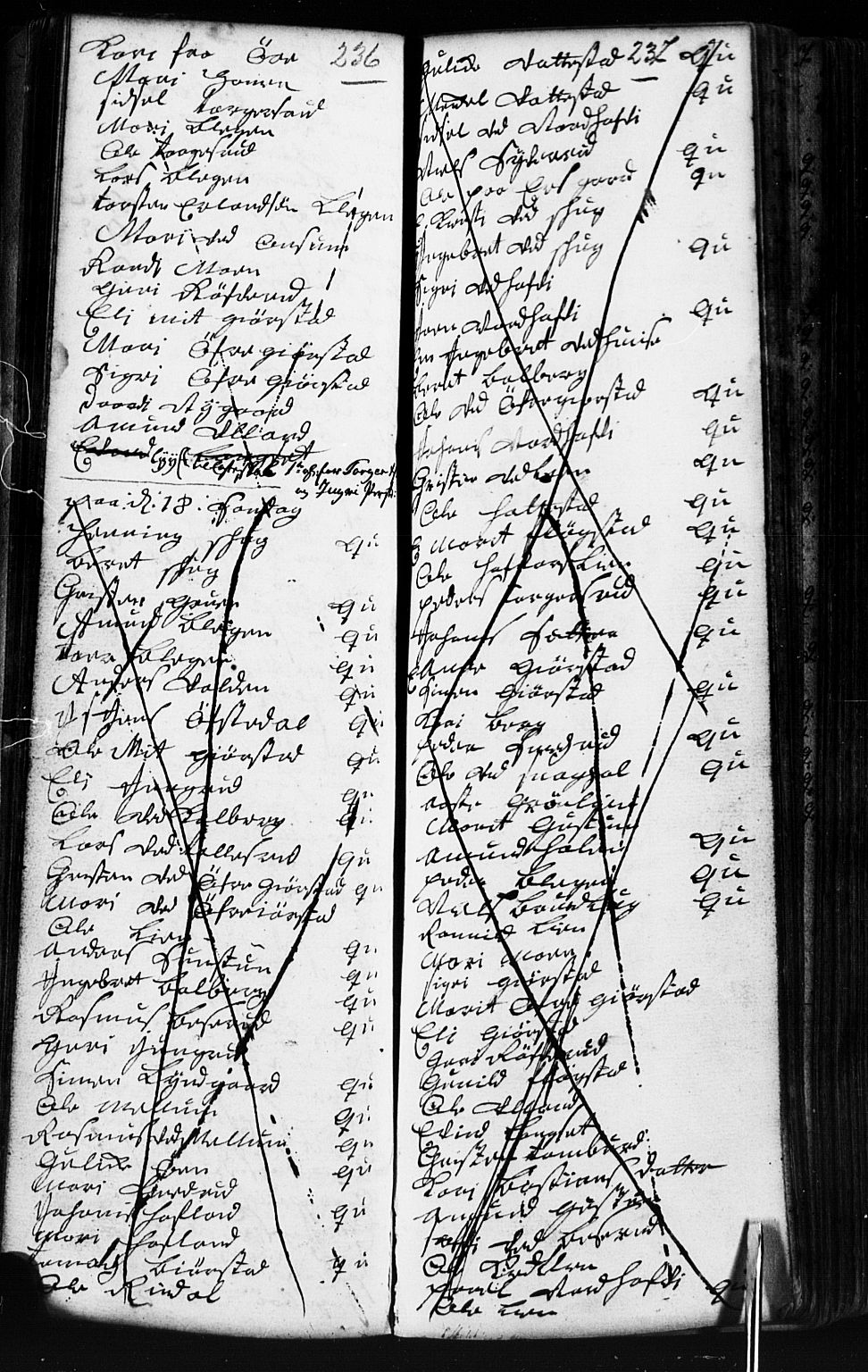 Fåberg prestekontor, SAH/PREST-086/H/Ha/Hab/L0002: Parish register (copy) no. 2, 1741-1756, p. 236-237