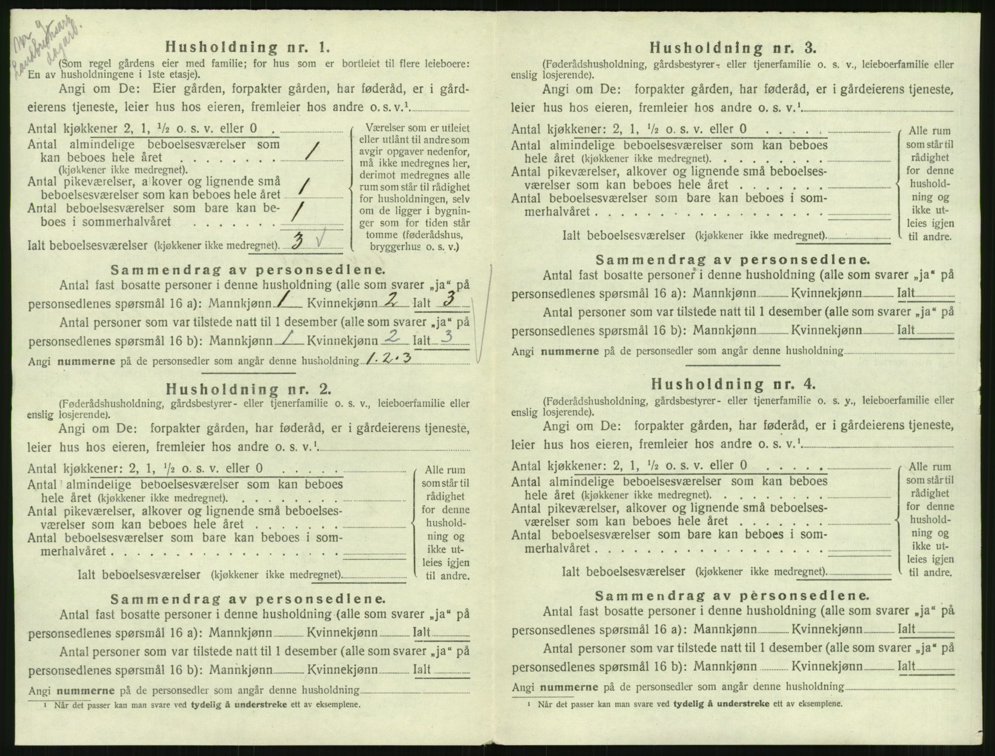 SAT, 1920 census for Øksendal, 1920, p. 28