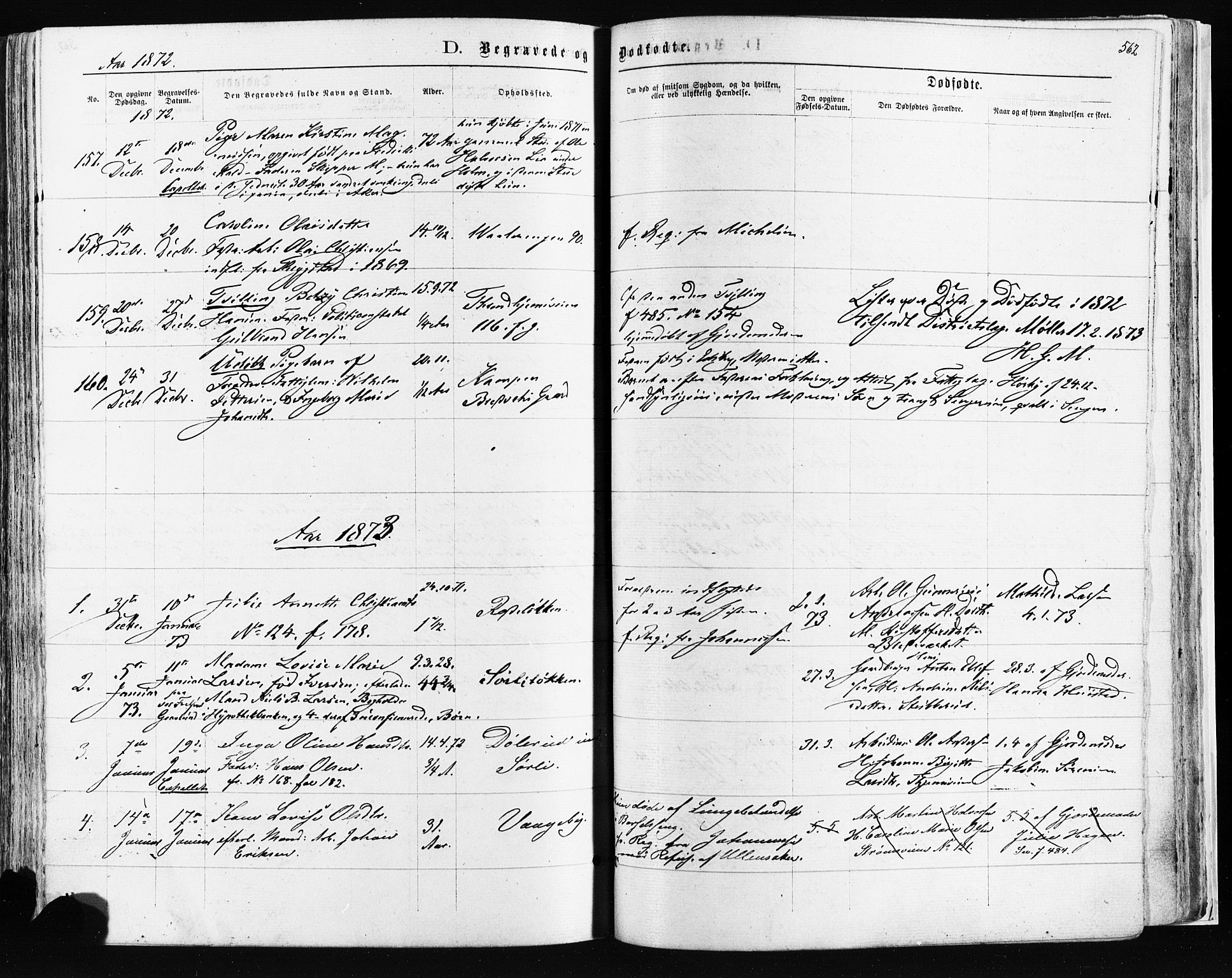 Østre Aker prestekontor Kirkebøker, SAO/A-10840/F/Fa/L0003: Parish register (official) no. I 3, 1869-1875, p. 562