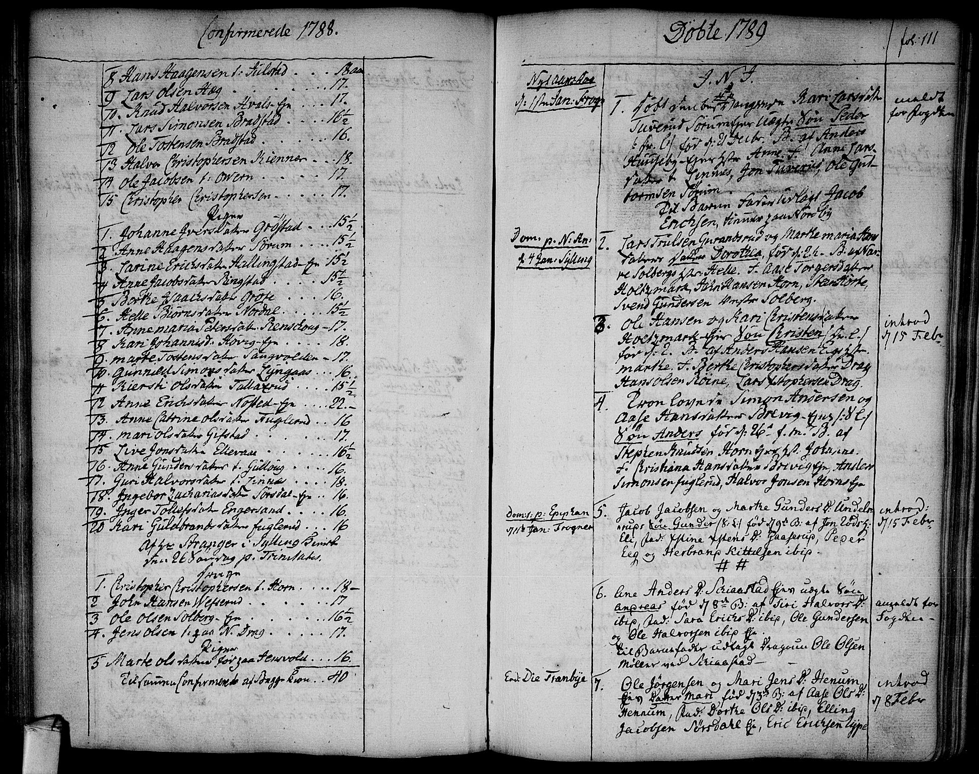 Lier kirkebøker, SAKO/A-230/F/Fa/L0006: Parish register (official) no. I 6, 1777-1794, p. 111