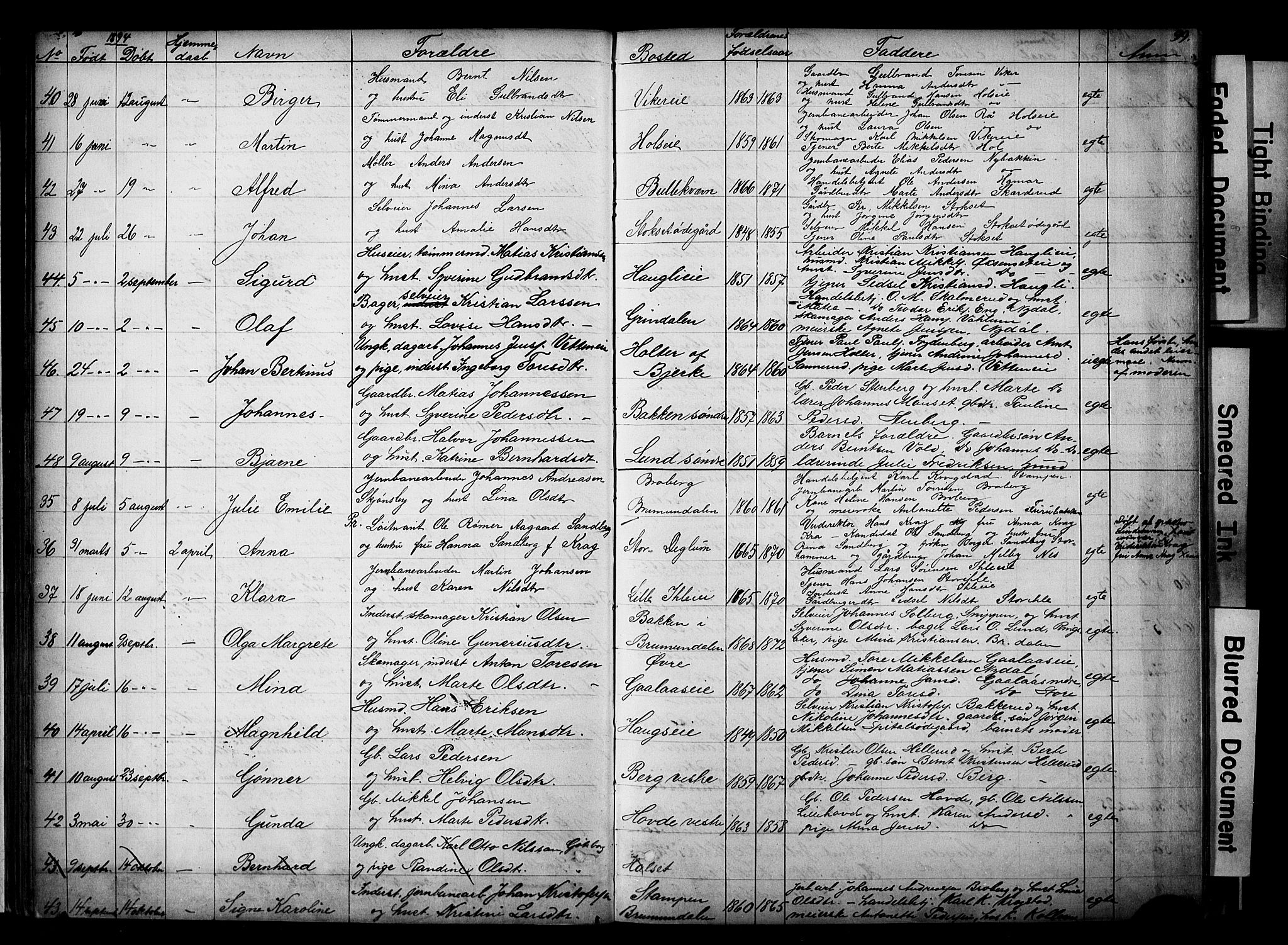 Vang prestekontor, Hedmark, AV/SAH-PREST-008/H/Ha/Hab/L0018: Parish register (copy) no. 18, 1871-1903, p. 99