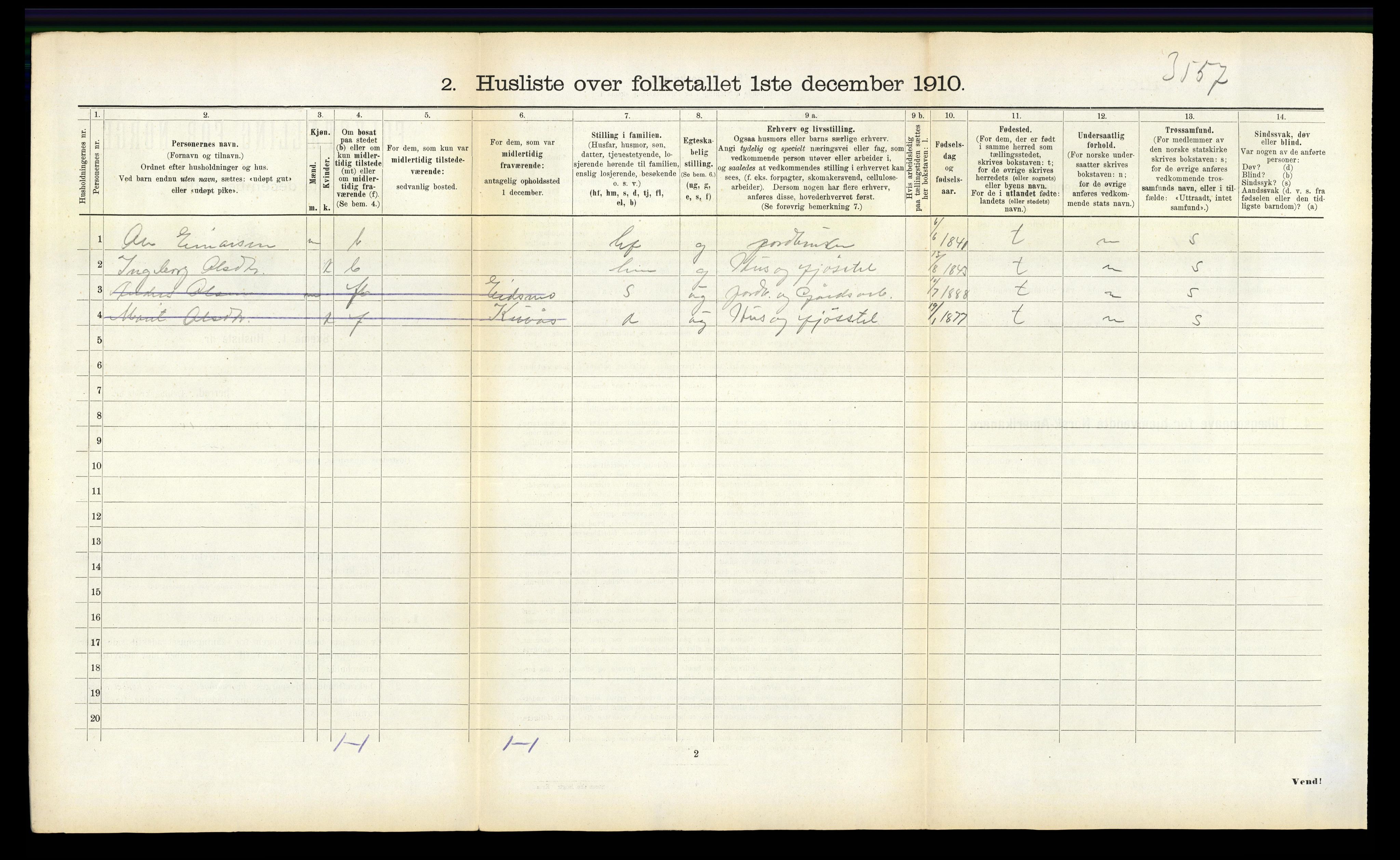 RA, 1910 census for Børseskogn, 1910, p. 260