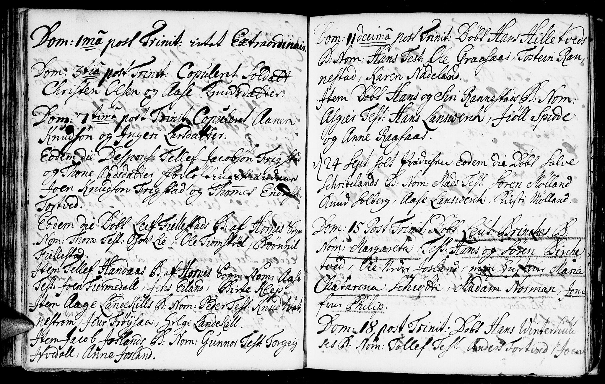 Evje sokneprestkontor, AV/SAK-1111-0008/F/Fa/Fac/L0001: Parish register (official) no. A 1, 1705-1764, p. 125-126