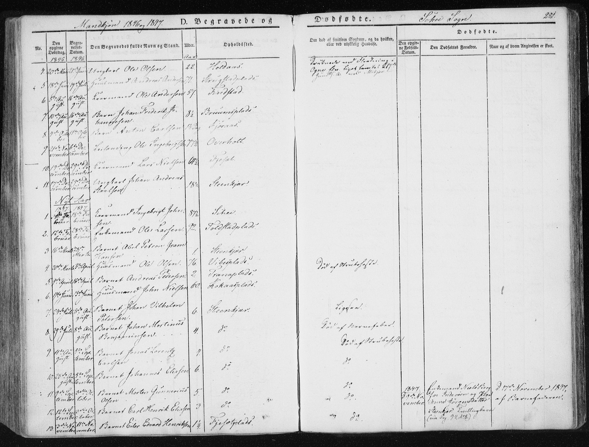 Ministerialprotokoller, klokkerbøker og fødselsregistre - Nord-Trøndelag, SAT/A-1458/735/L0339: Parish register (official) no. 735A06 /2, 1836-1848, p. 281