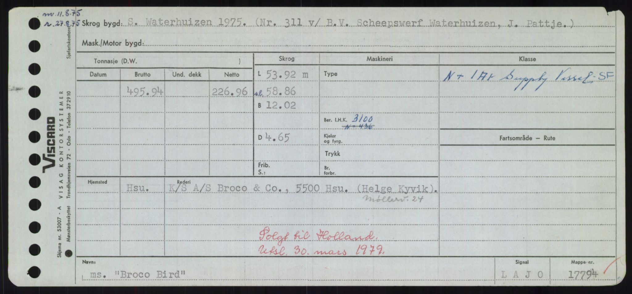 Sjøfartsdirektoratet med forløpere, Skipsmålingen, RA/S-1627/H/Hd/L0005: Fartøy, Br-Byg, p. 333