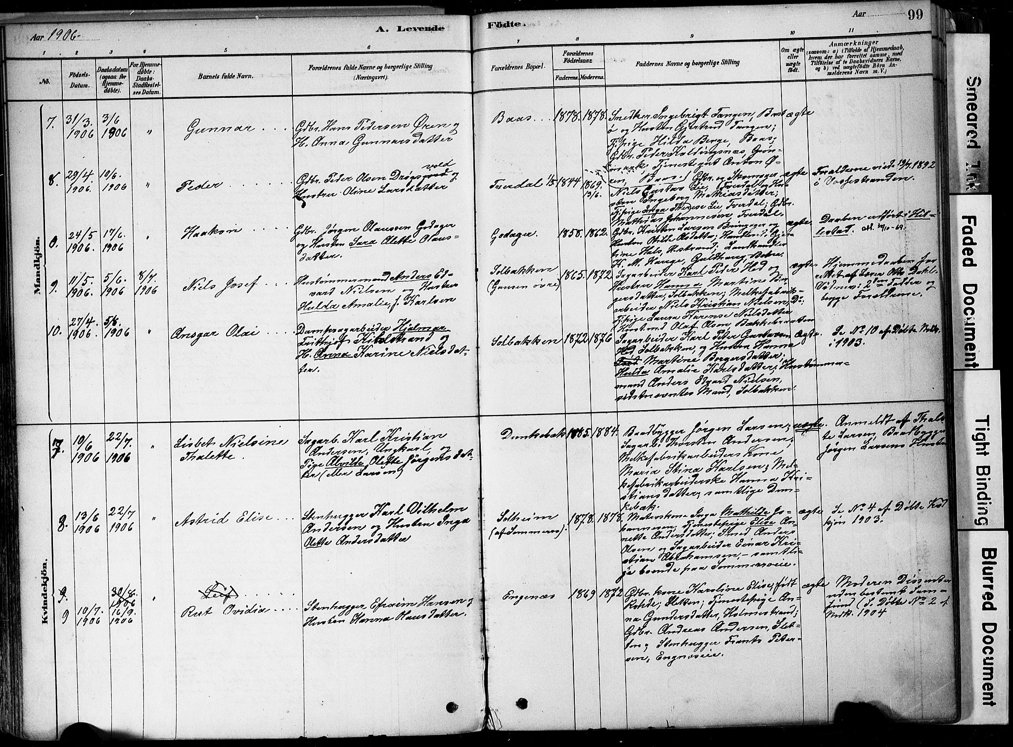 Botne kirkebøker, AV/SAKO-A-340/F/Fa/L0007: Parish register (official) no. I 7, 1878-1910, p. 99