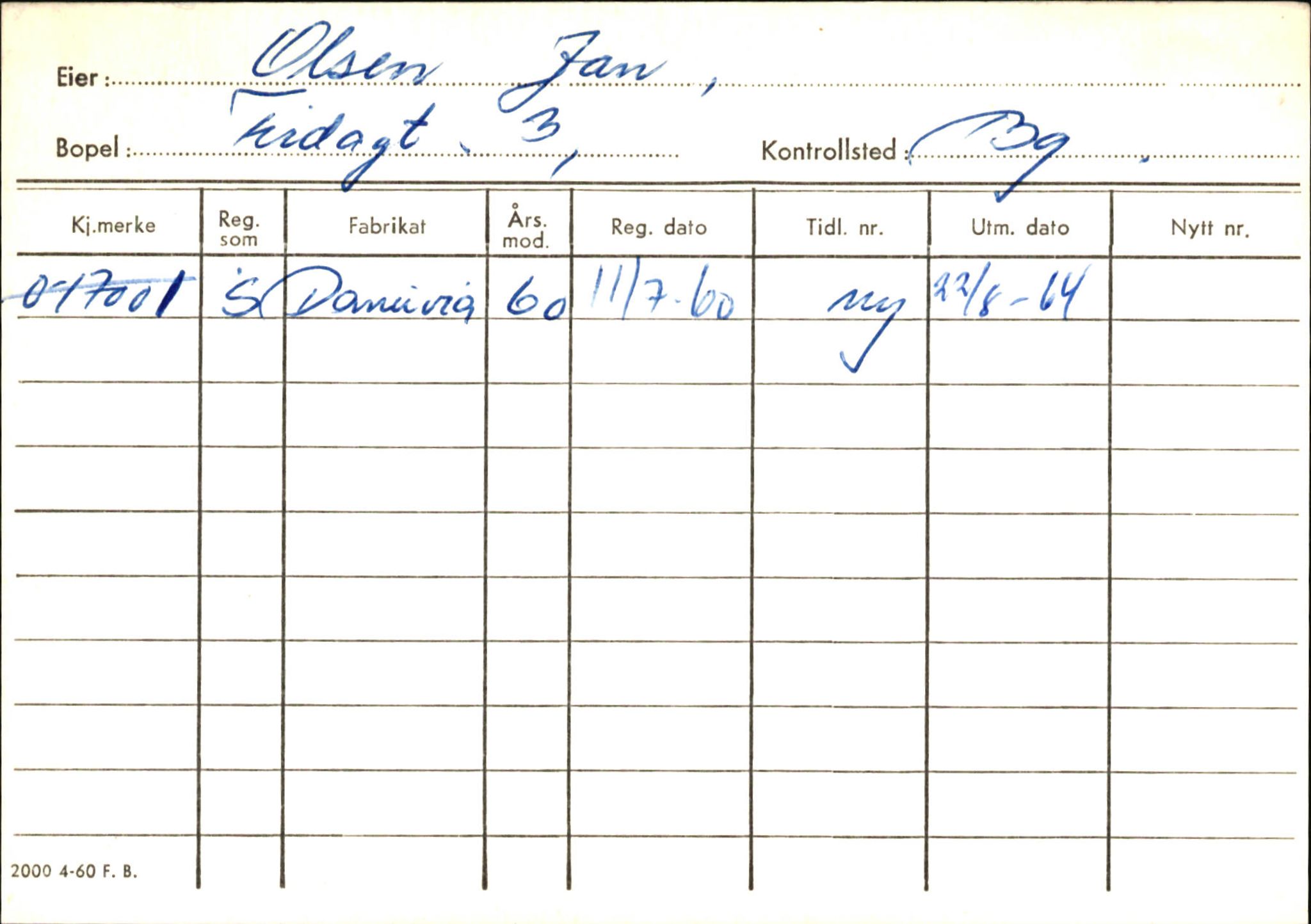 Statens vegvesen, Hordaland vegkontor, AV/SAB-A-5201/2/Hb/L0027: O-eierkort O-P, 1920-1971, p. 14
