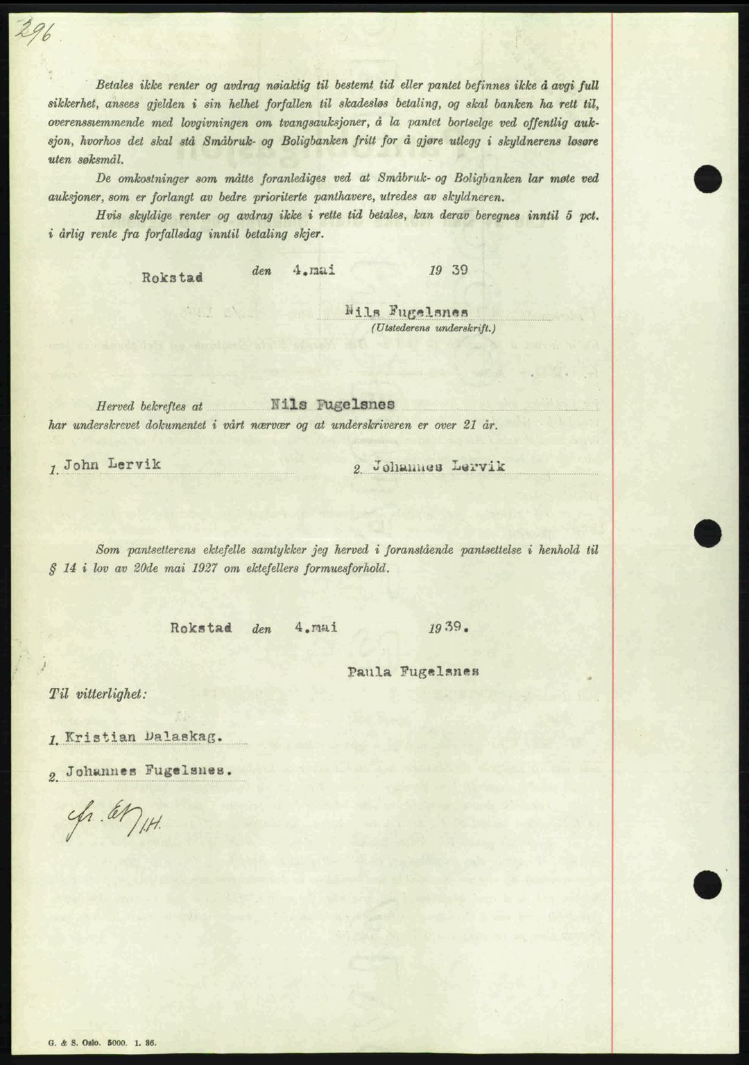 Nordmøre sorenskriveri, AV/SAT-A-4132/1/2/2Ca: Mortgage book no. B85, 1939-1939, Diary no: : 1213/1939