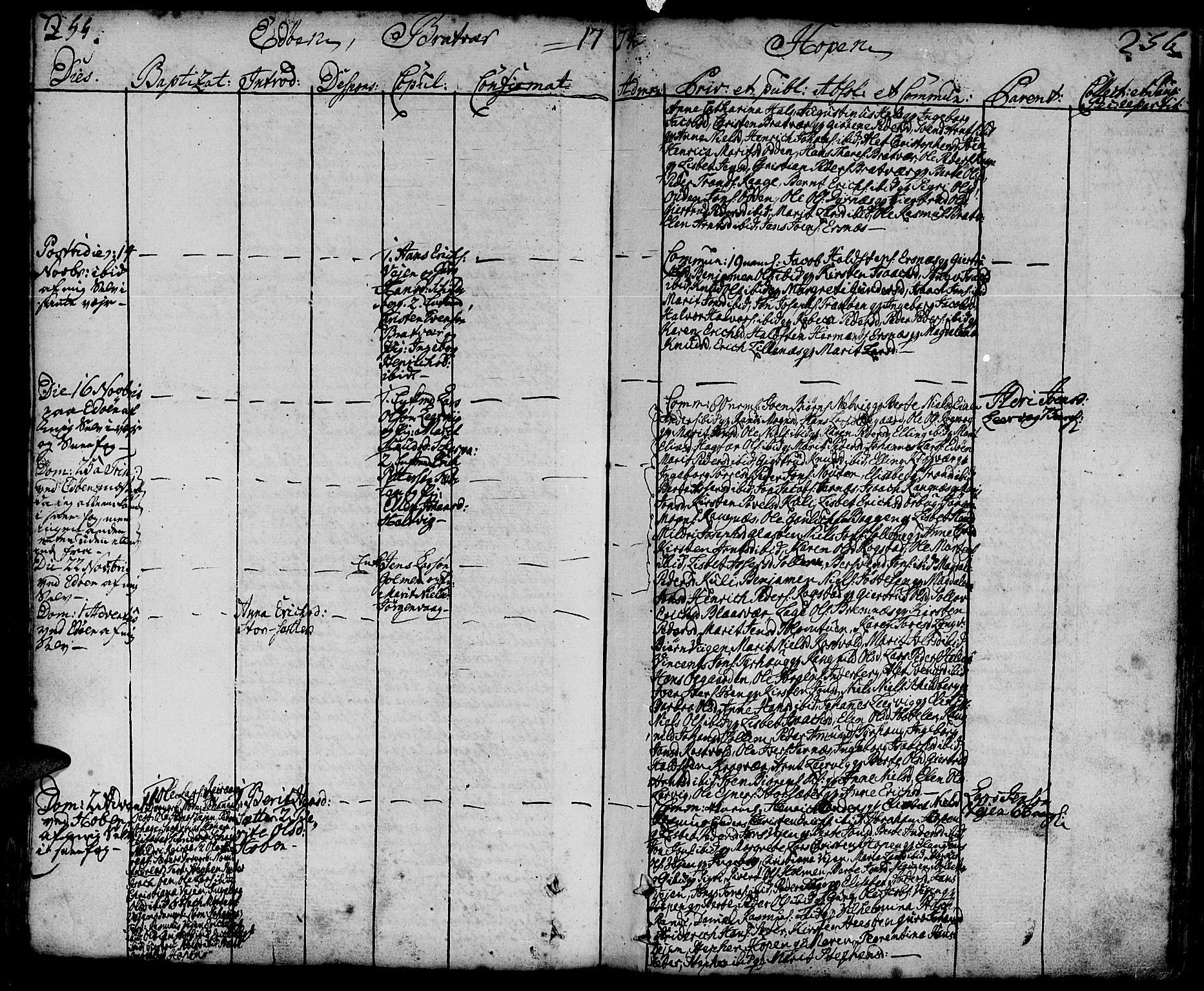 Ministerialprotokoller, klokkerbøker og fødselsregistre - Møre og Romsdal, AV/SAT-A-1454/581/L0932: Parish register (official) no. 581A02, 1767-1823, p. 255-256