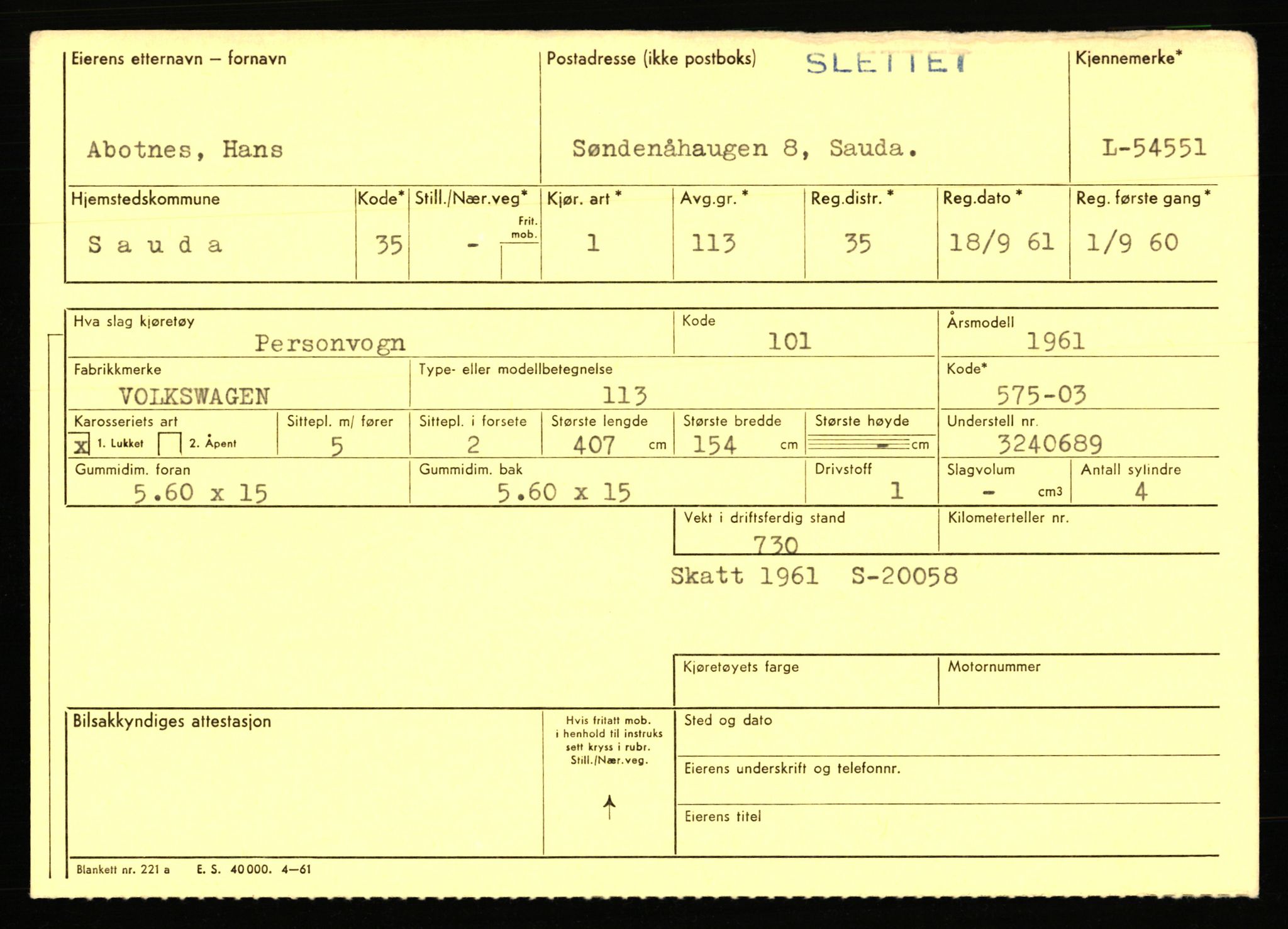 Stavanger trafikkstasjon, AV/SAST-A-101942/0/F/L0054: L-54200 - L-55699, 1930-1971, p. 755