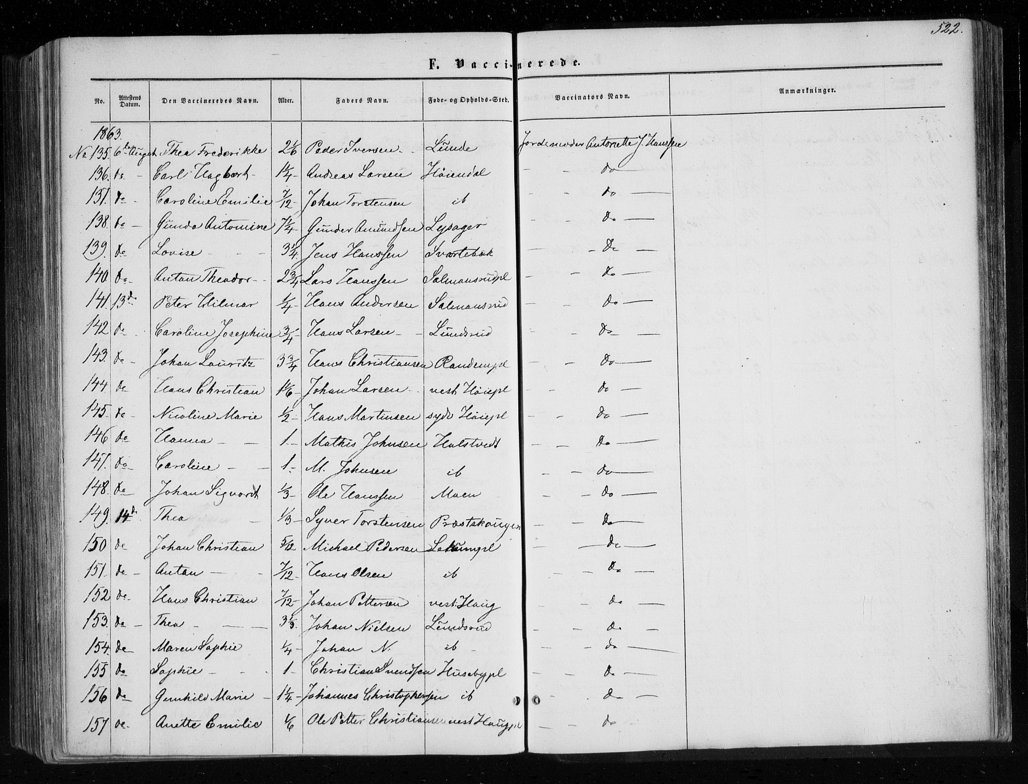 Eidsberg prestekontor Kirkebøker, SAO/A-10905/F/Fa/L0010.b: Parish register (official) no. I 10B, 1857-1866, p. 522