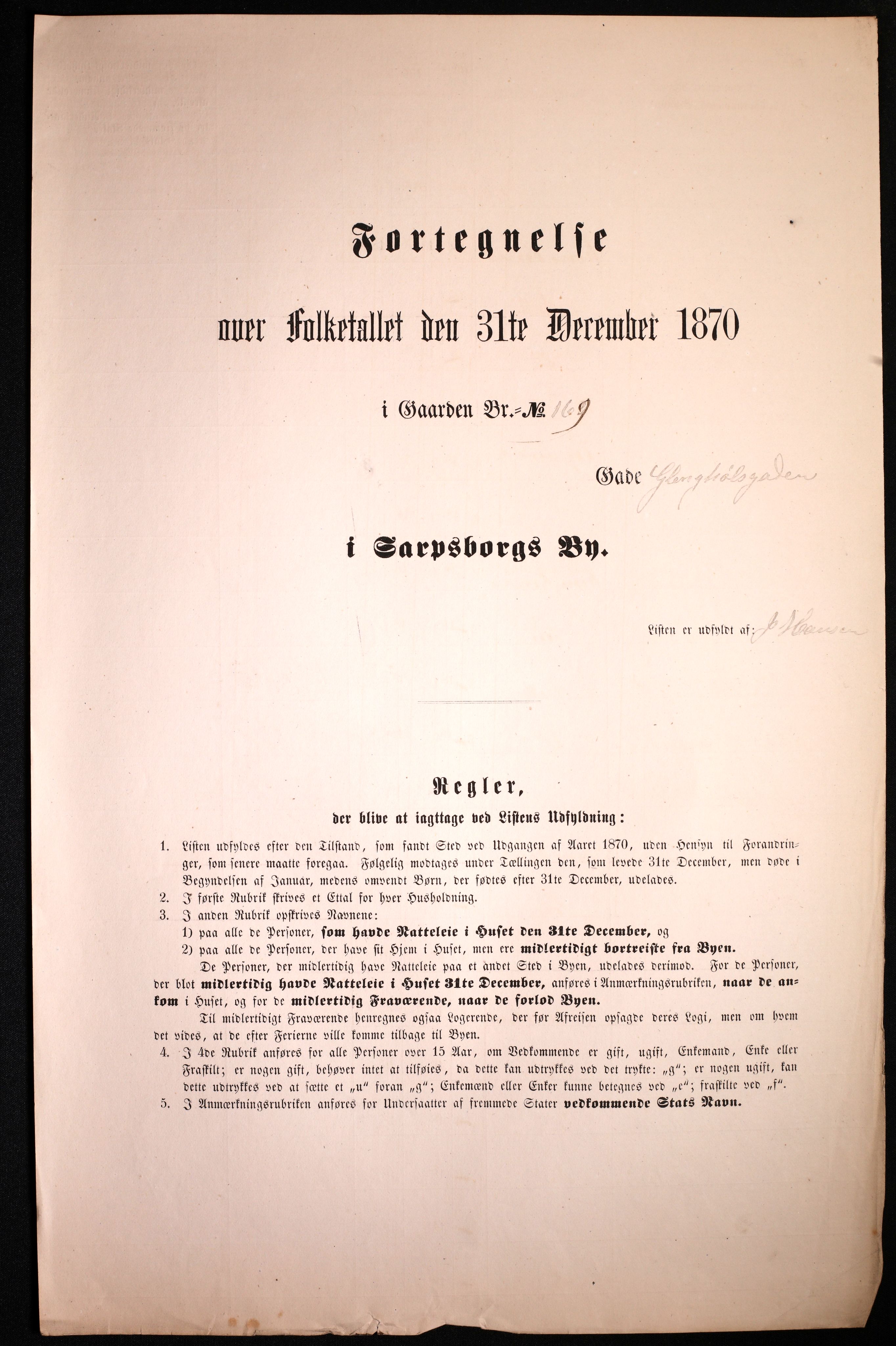 RA, 1870 census for 0102 Sarpsborg, 1870, p. 555