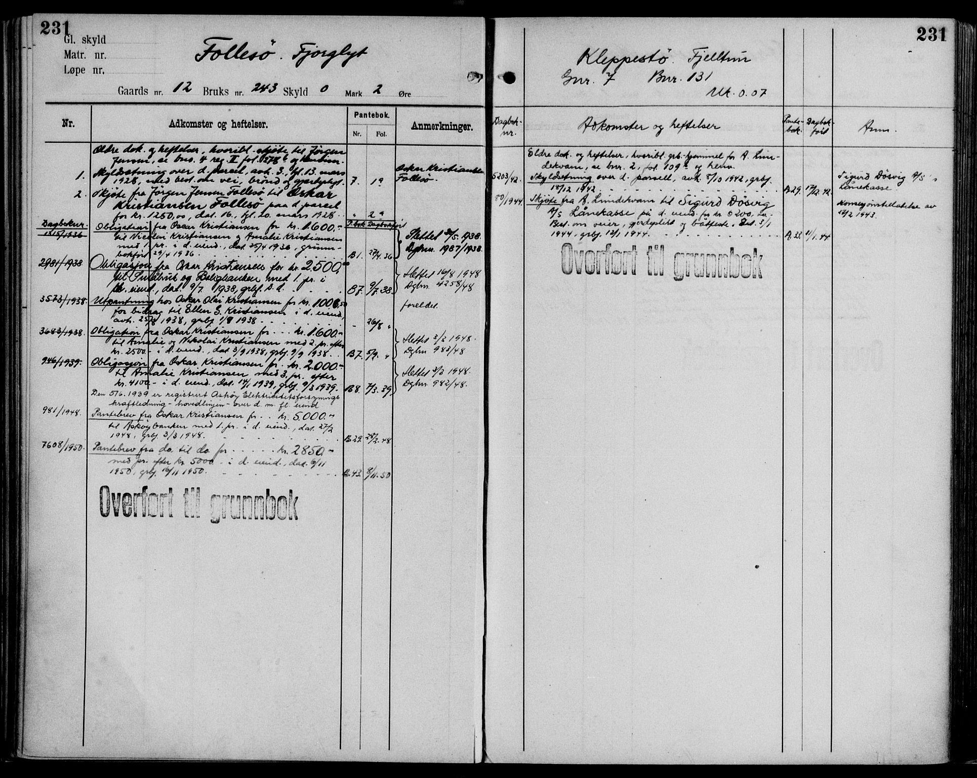 Midhordland sorenskriveri, AV/SAB-A-3001/1/G/Ga/Gab/L0102: Mortgage register no. II.A.b.102, p. 231