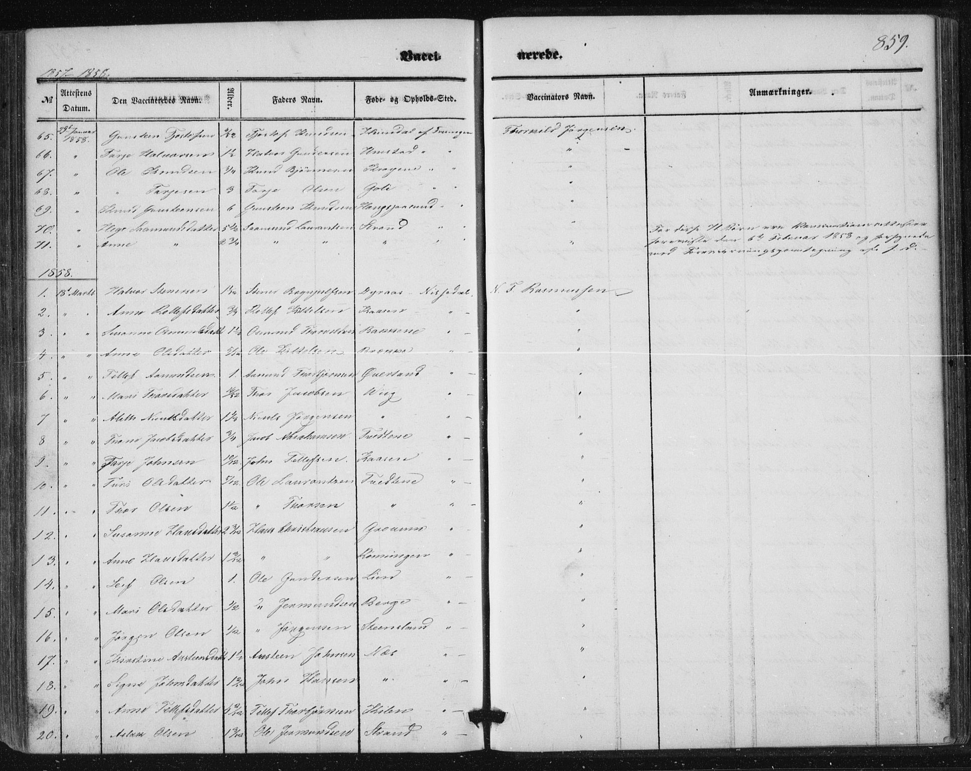 Nissedal kirkebøker, SAKO/A-288/F/Fa/L0003: Parish register (official) no. I 3, 1846-1870, p. 858-859