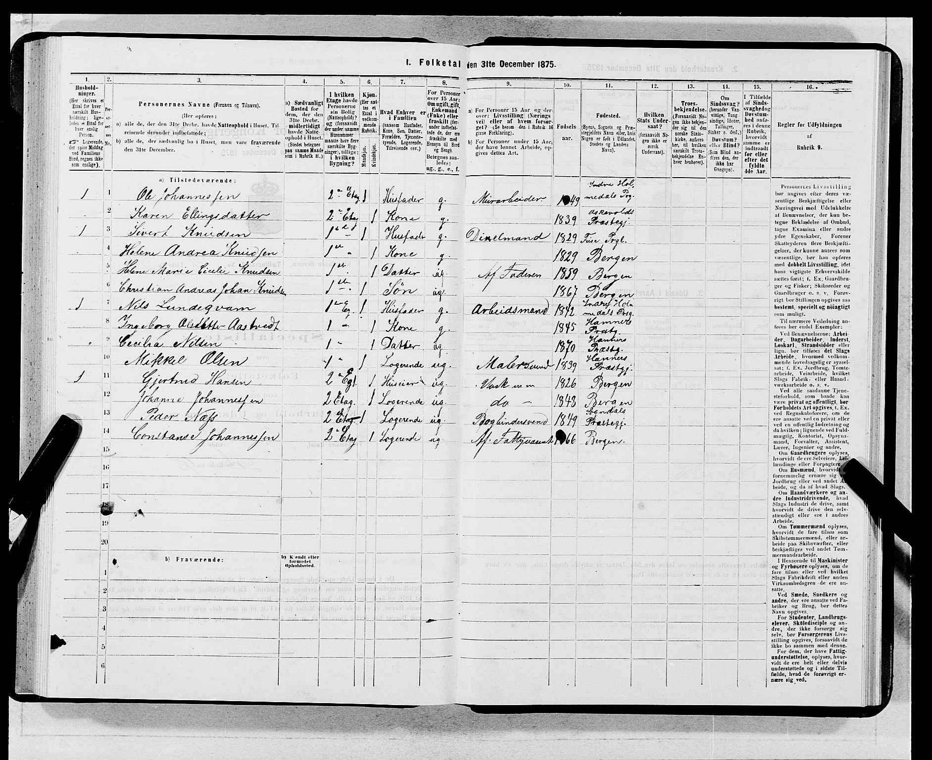 SAB, 1875 census for 1301 Bergen, 1875, p. 4767