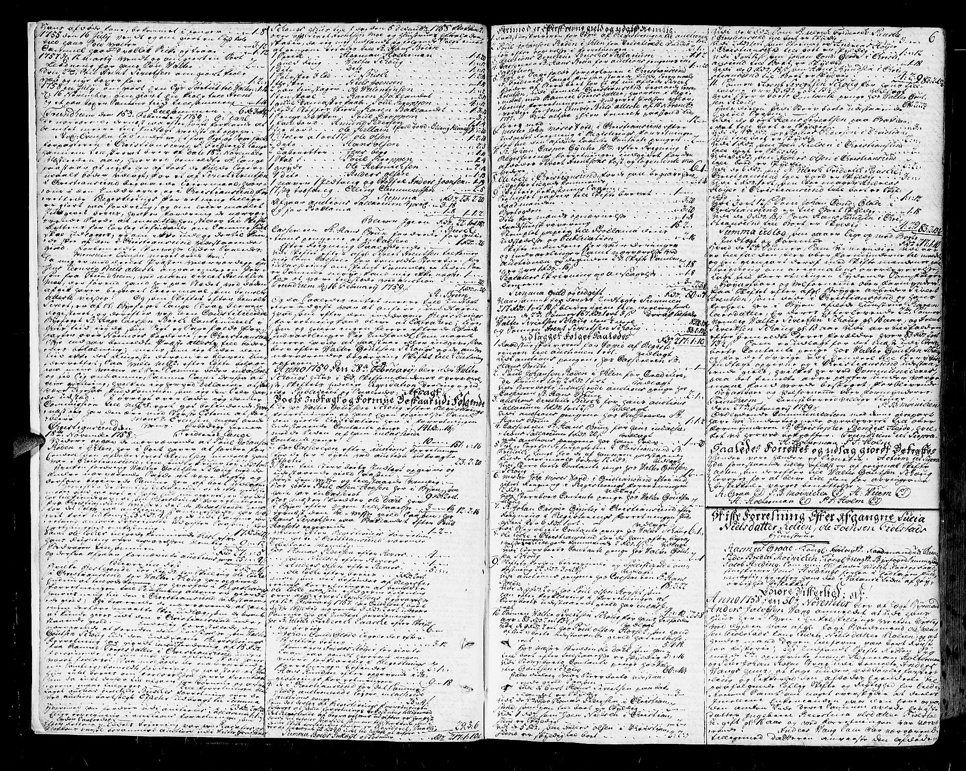 Trondheim byfogd, AV/SAT-A-0003/1/3/3A/L0020: Skifteprotokoll - gml.nr.17. (m/ register) U, 1758-1765, p. 5b-6a