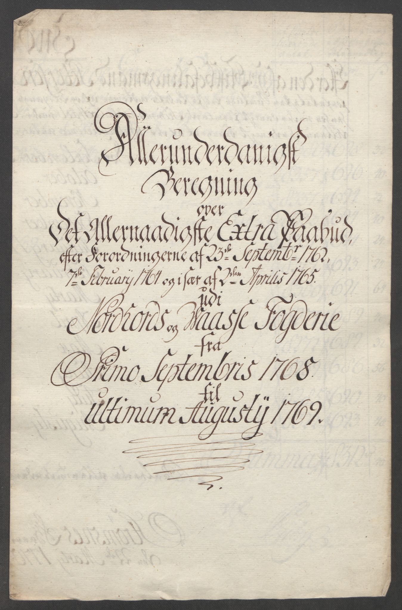 Rentekammeret inntil 1814, Reviderte regnskaper, Fogderegnskap, RA/EA-4092/R51/L3303: Ekstraskatten Nordhordland og Voss, 1762-1772, p. 349