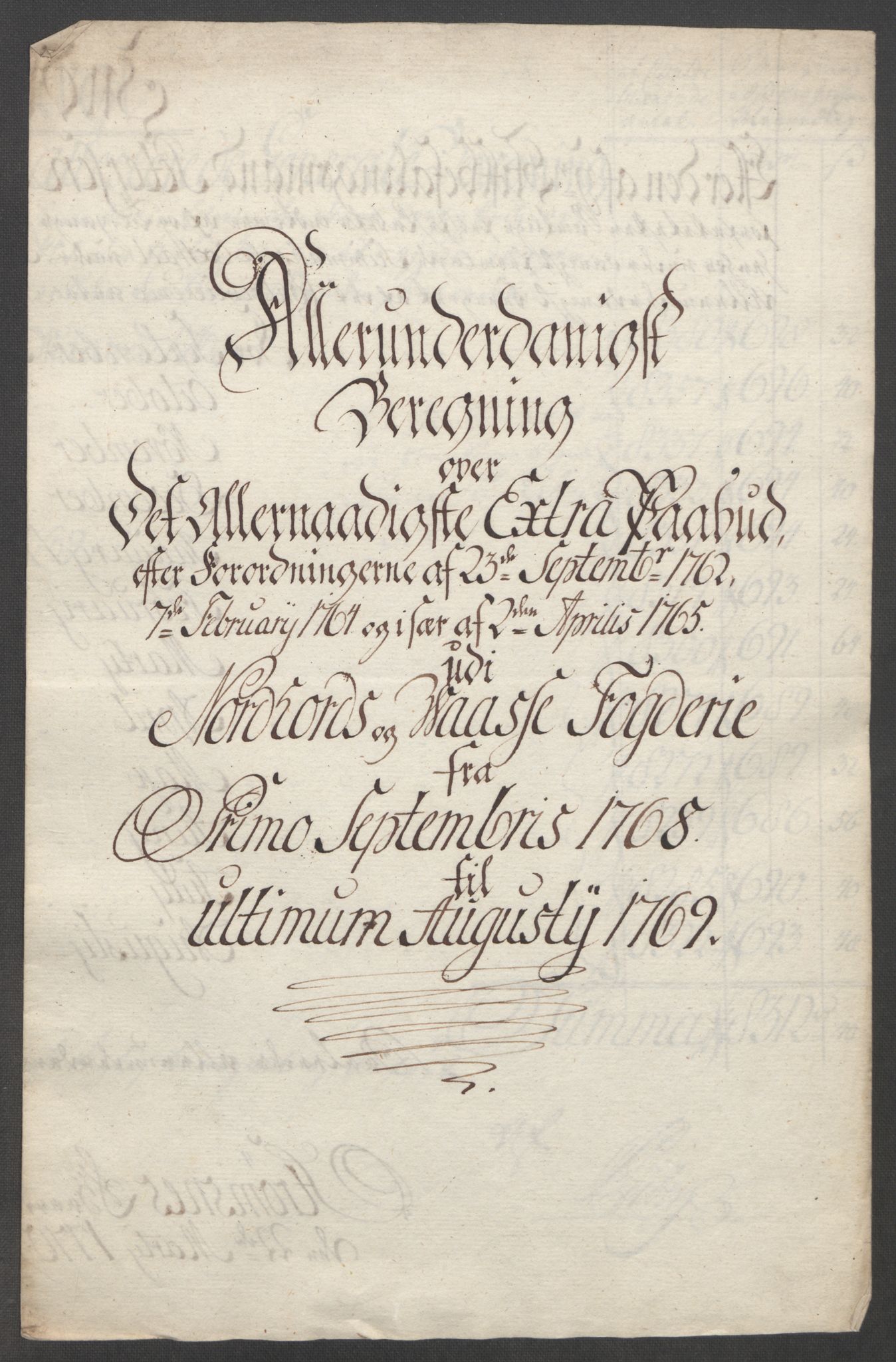 Rentekammeret inntil 1814, Reviderte regnskaper, Fogderegnskap, AV/RA-EA-4092/R51/L3303: Ekstraskatten Nordhordland og Voss, 1762-1772, p. 349