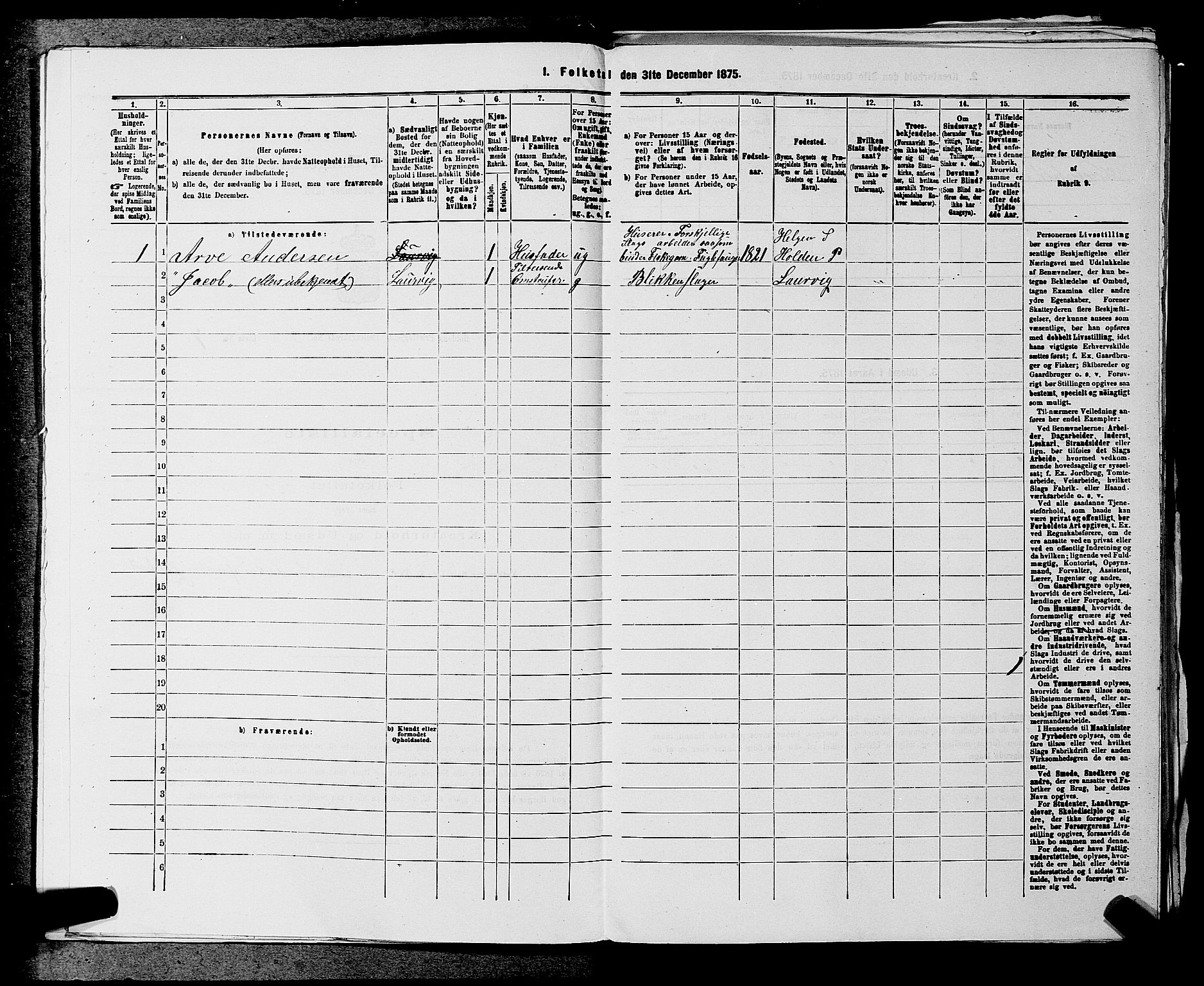 SAKO, 1875 census for 0819P Holla, 1875, p. 619