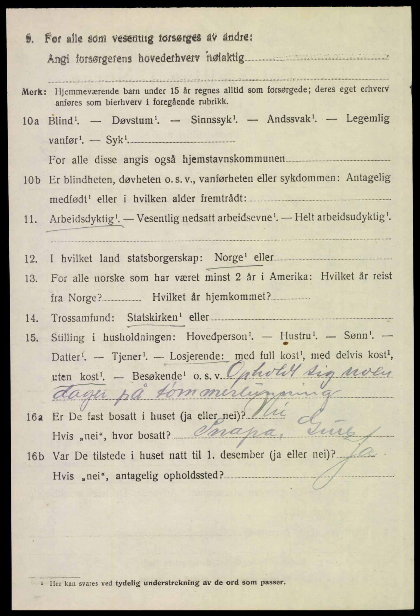 SAH, 1920 census for Grue, 1920, p. 8284