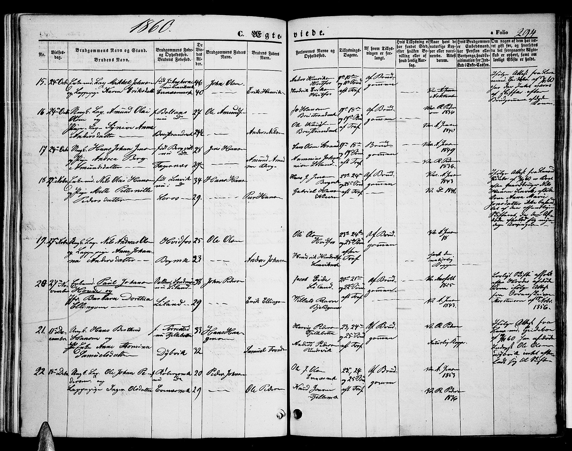 Ministerialprotokoller, klokkerbøker og fødselsregistre - Nordland, AV/SAT-A-1459/863/L0912: Parish register (copy) no. 863C02, 1858-1876, p. 294