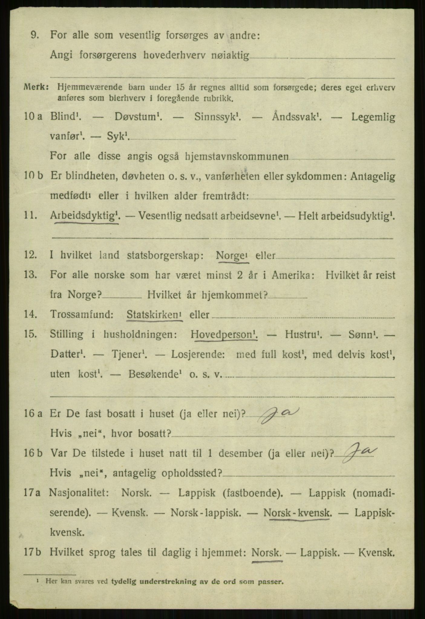 SATØ, 1920 census for Lyngen, 1920, p. 13870