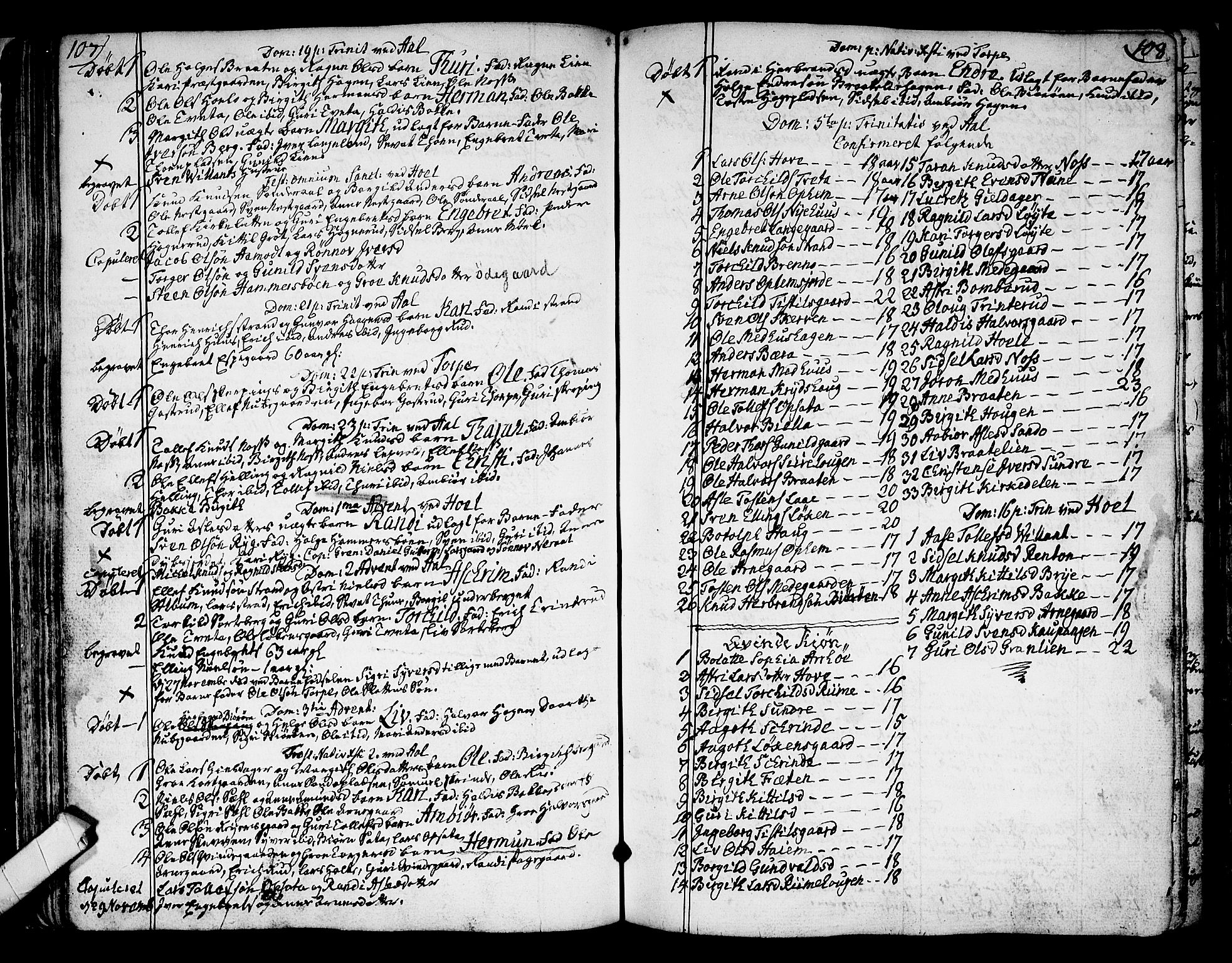 Ål kirkebøker, SAKO/A-249/F/Fa/L0002: Parish register (official) no. I 2, 1771-1806, p. 107-108