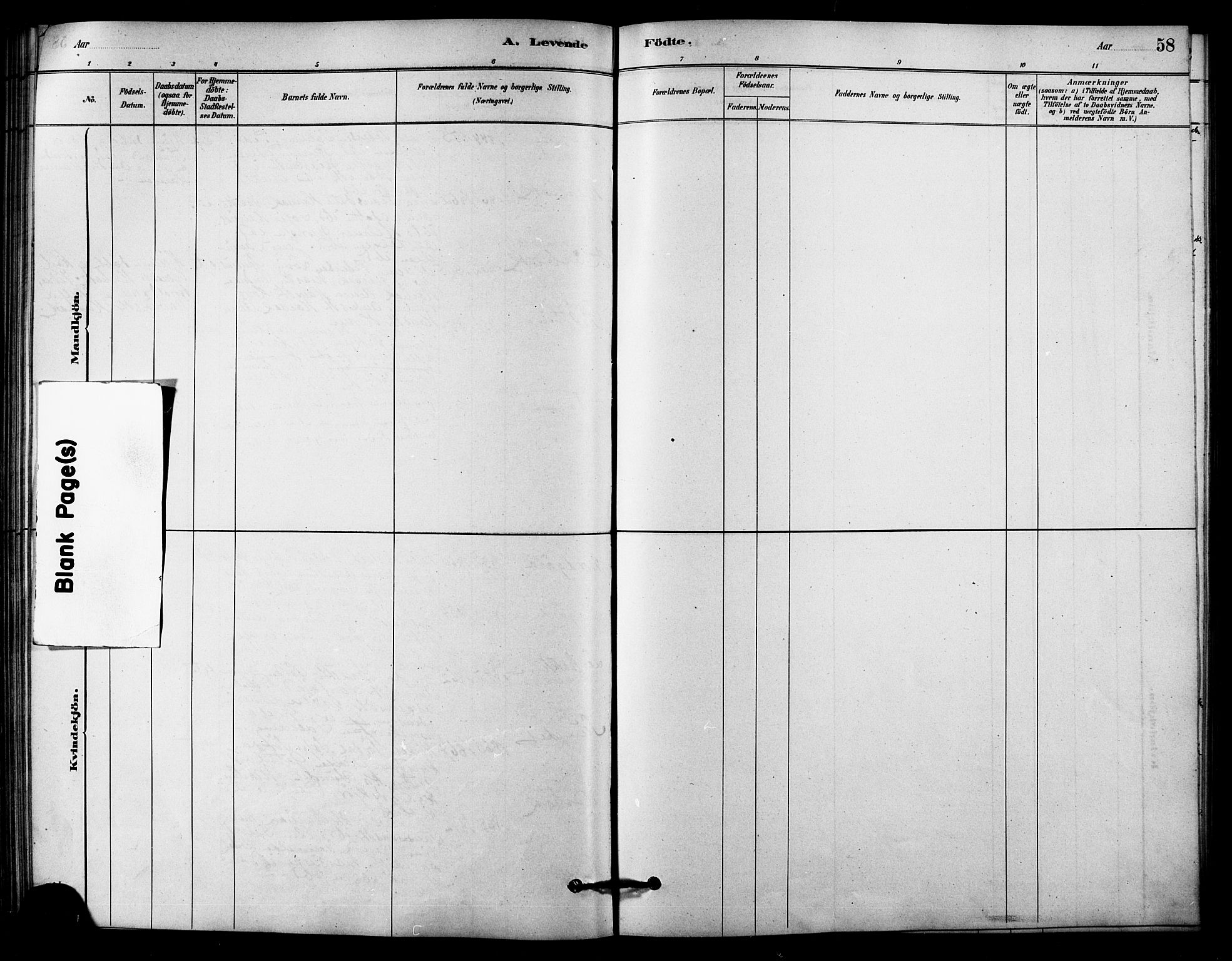 Ministerialprotokoller, klokkerbøker og fødselsregistre - Sør-Trøndelag, SAT/A-1456/656/L0692: Parish register (official) no. 656A01, 1879-1893, p. 58