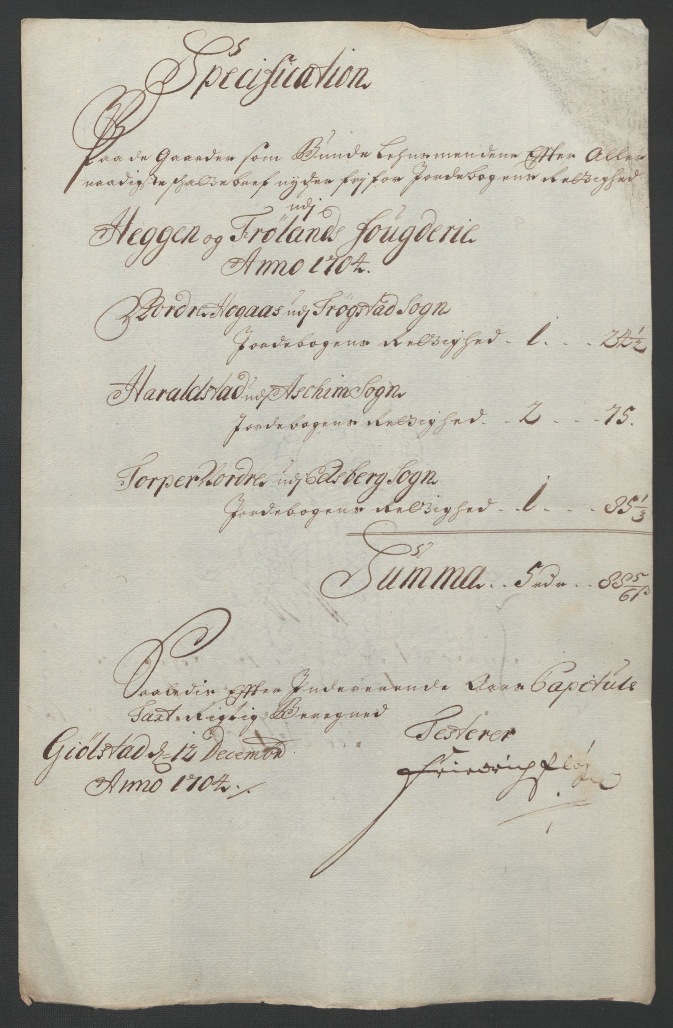 Rentekammeret inntil 1814, Reviderte regnskaper, Fogderegnskap, AV/RA-EA-4092/R07/L0296: Fogderegnskap Rakkestad, Heggen og Frøland, 1704, p. 359