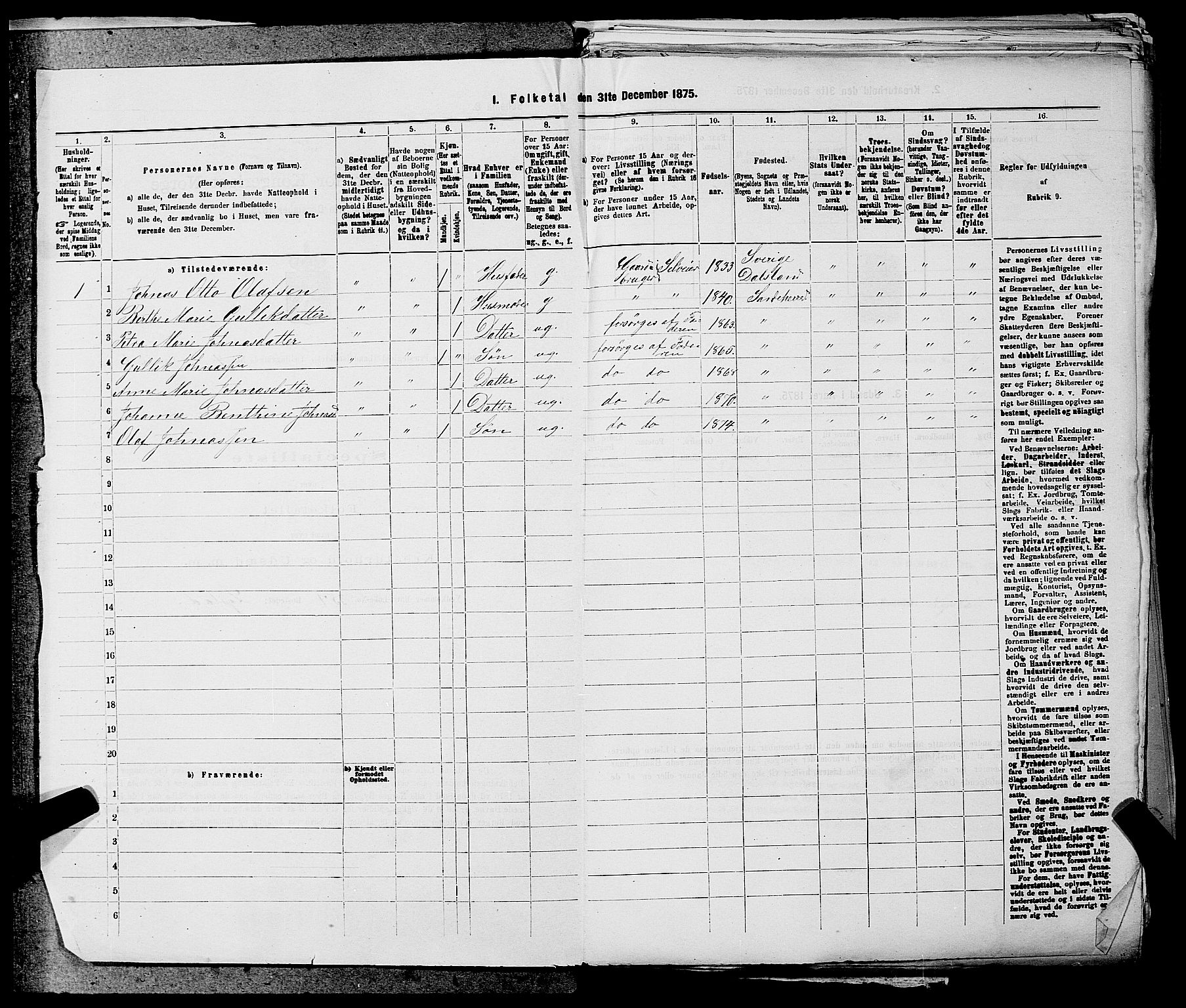 SAKO, 1875 census for 0724L Sandeherred/Sandeherred, 1875, p. 920
