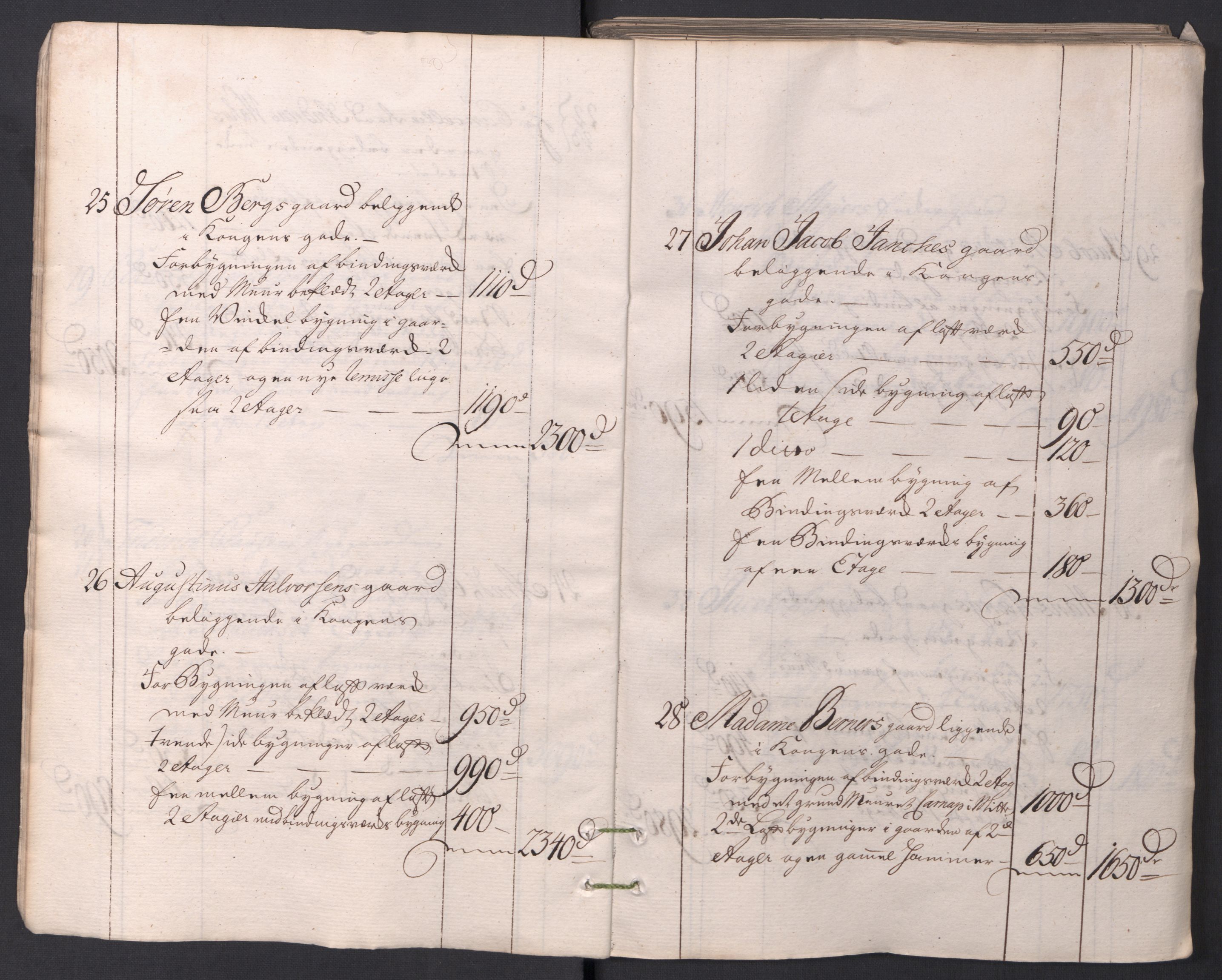 Kristiania stiftamt, AV/SAO-A-10386/I/Ia/L0001/0002: Branntakster / Christiania, 1766-1767
