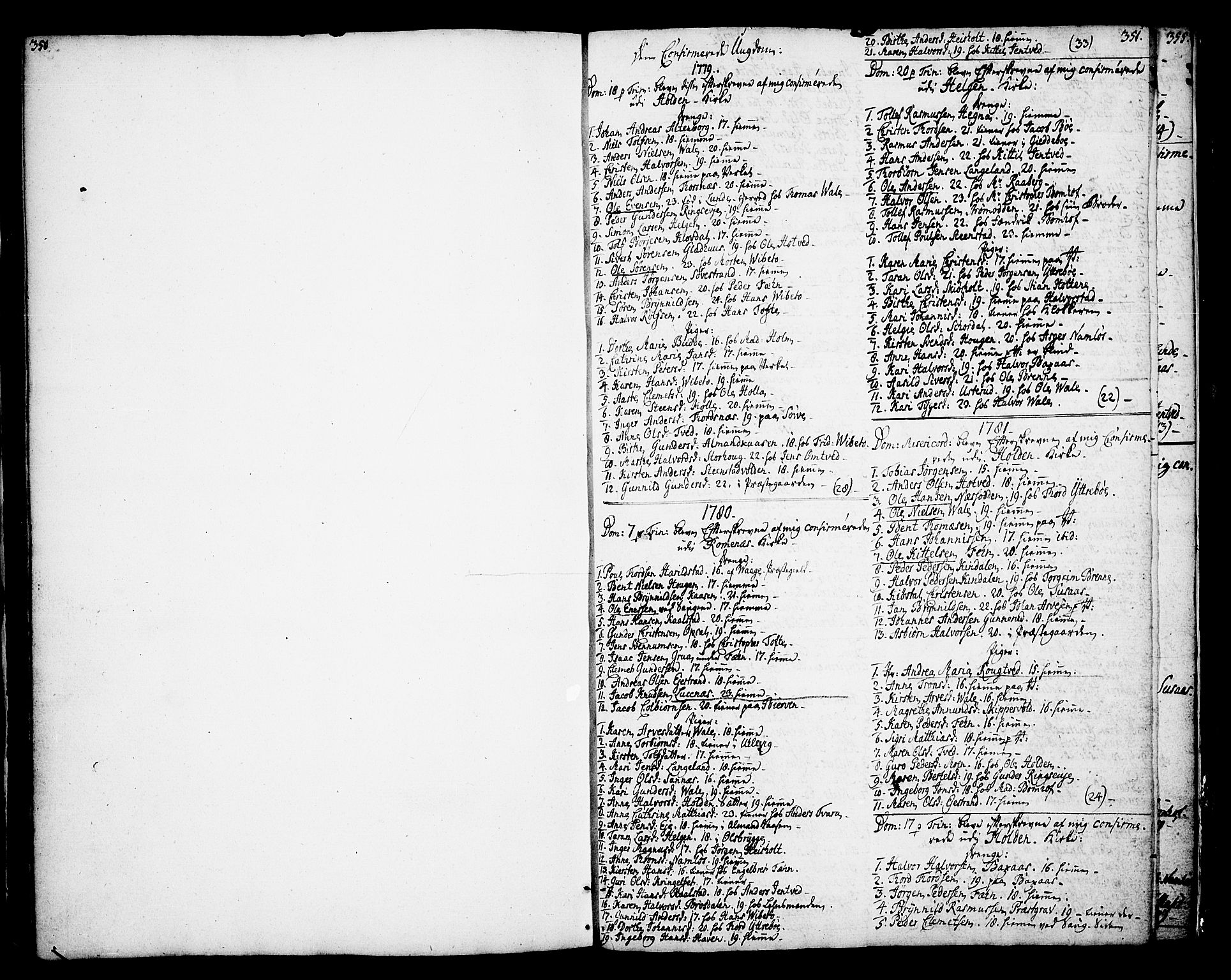 Holla kirkebøker, SAKO/A-272/F/Fa/L0002: Parish register (official) no. 2, 1779-1814, p. 350-351